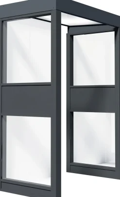 Canopia Vordach Sophia 160 x 95 cm Opal grau +2 Seitenteile