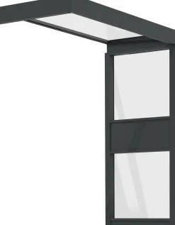 Canopia Vordach Sophia 215 x 95 cm Klar grau + Seitenteil