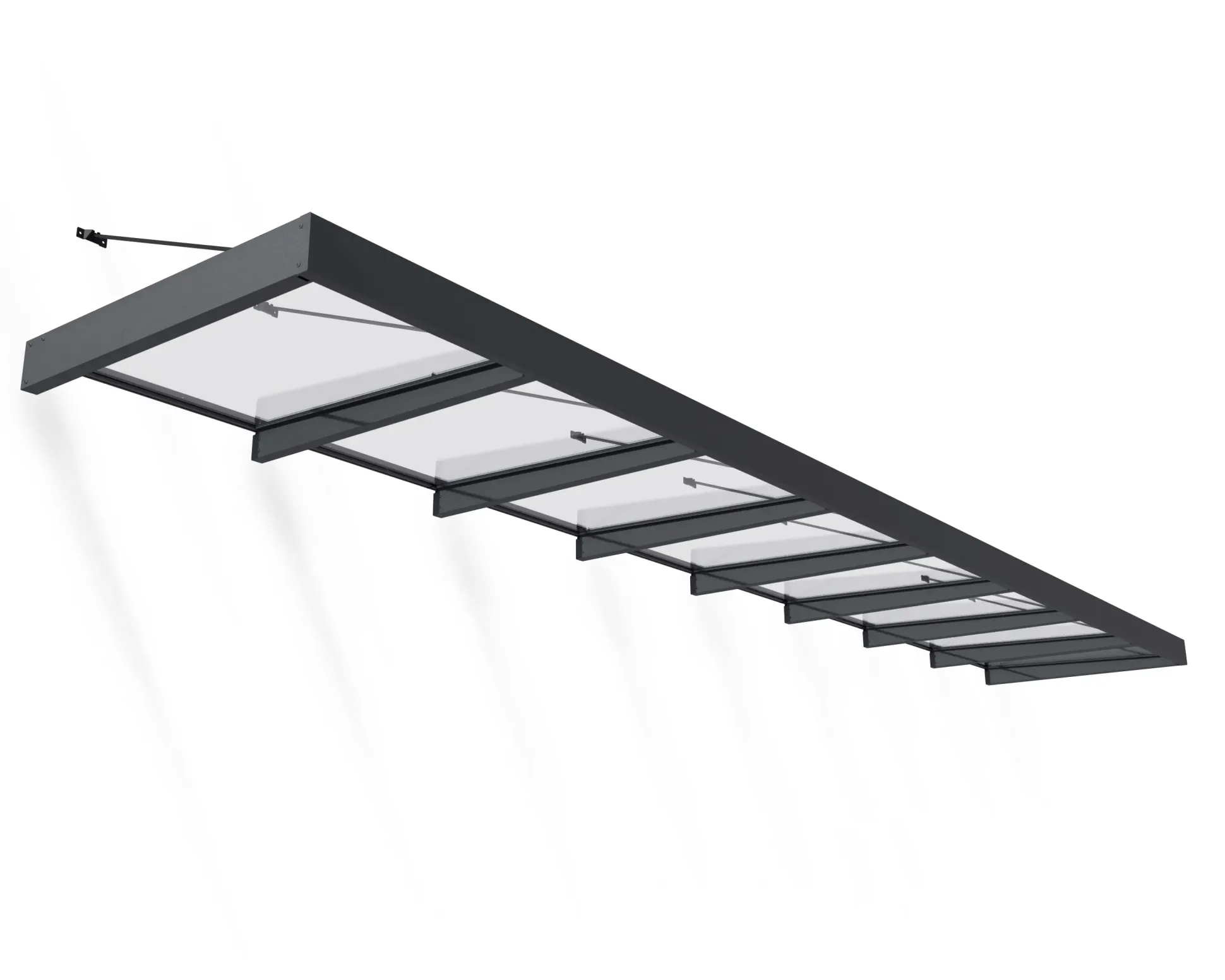 Canopia Vordach Sophia XL 8000 Grau Alu 750 x 140 cm