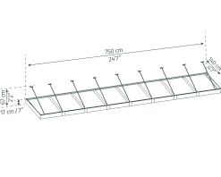 Canopia Vordach Sophia XL 8000 Grau Alu 750 x 140 cm