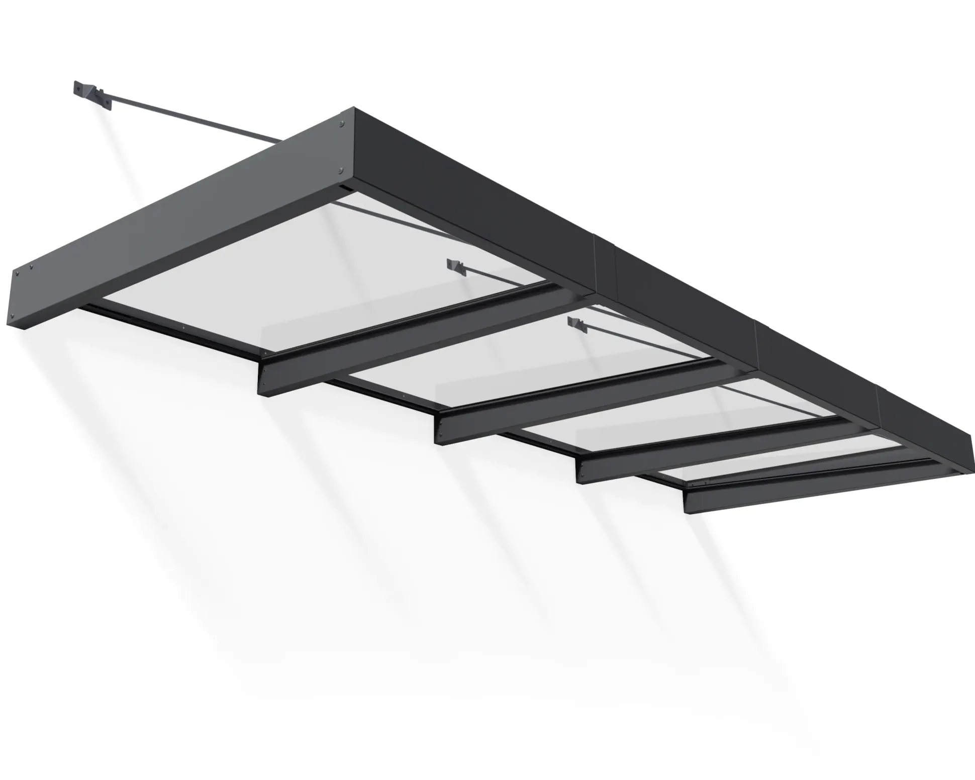 Canopia Vordach Sophia XL 4000 Grau Alu 379 x 140 cm