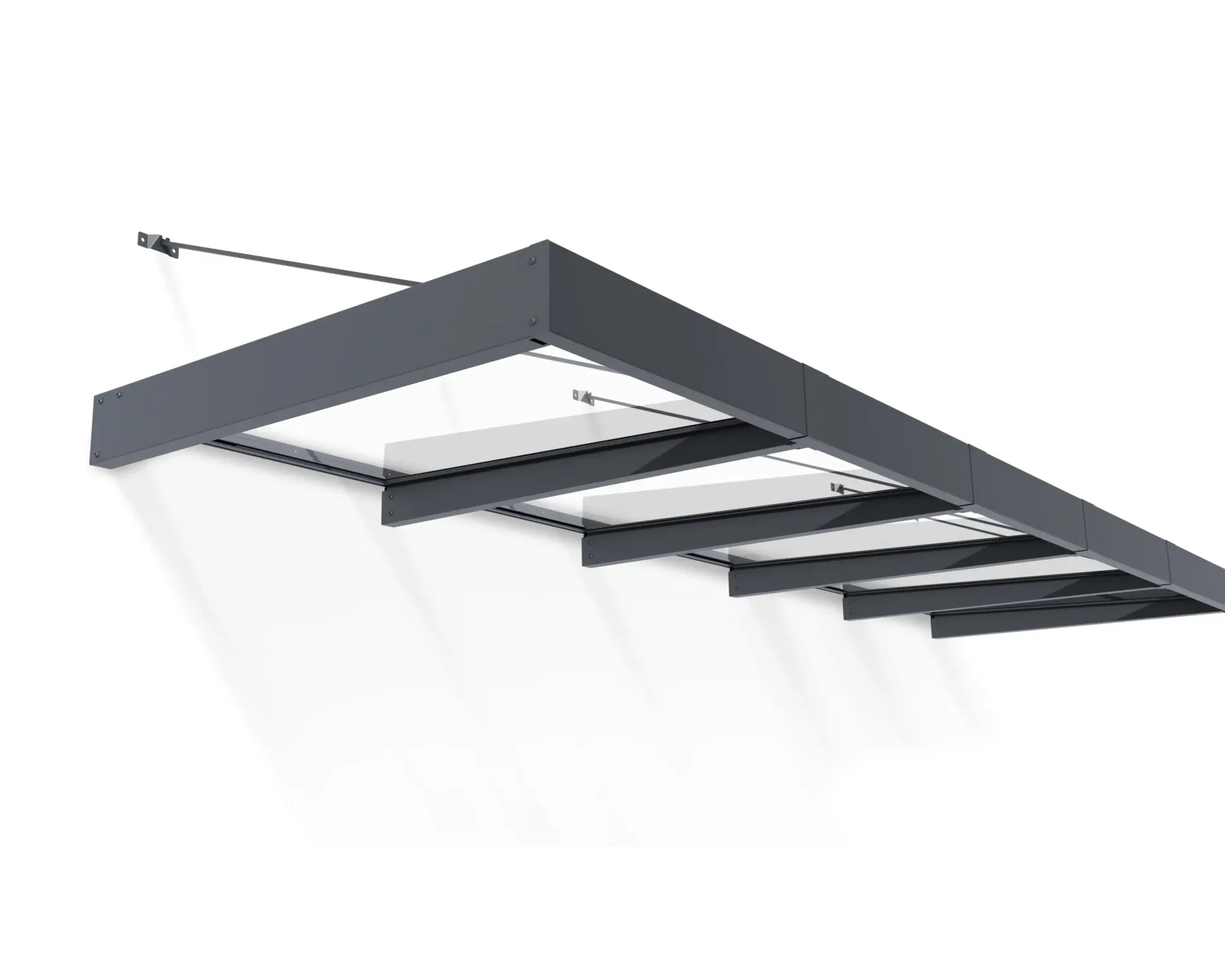 Canopia Vordach Sophia XL 5000 Grau Alu 471 x 140 cm