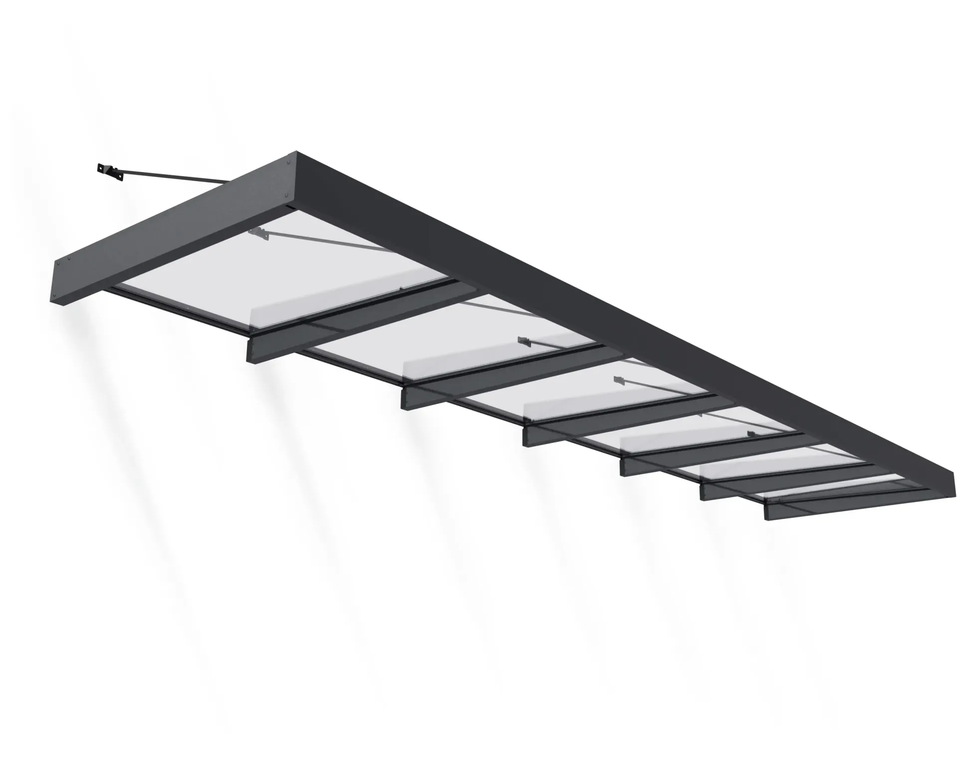 Canopia Vordach Sophia XL 6000 Grau Alu 565 x 140 cm