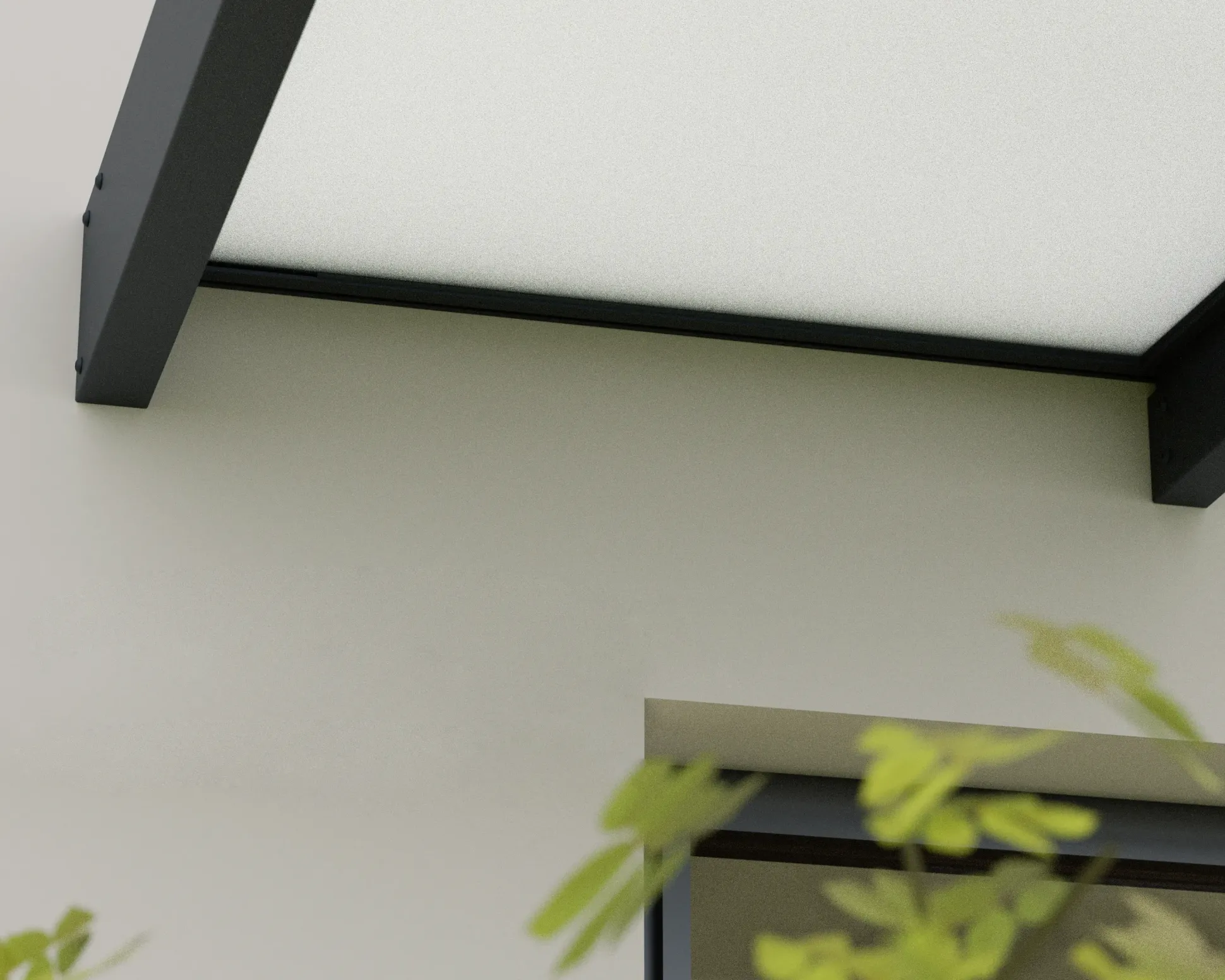 Canopia Vordach Sophia XL 2000 Grau Alu 192 x 140 cm