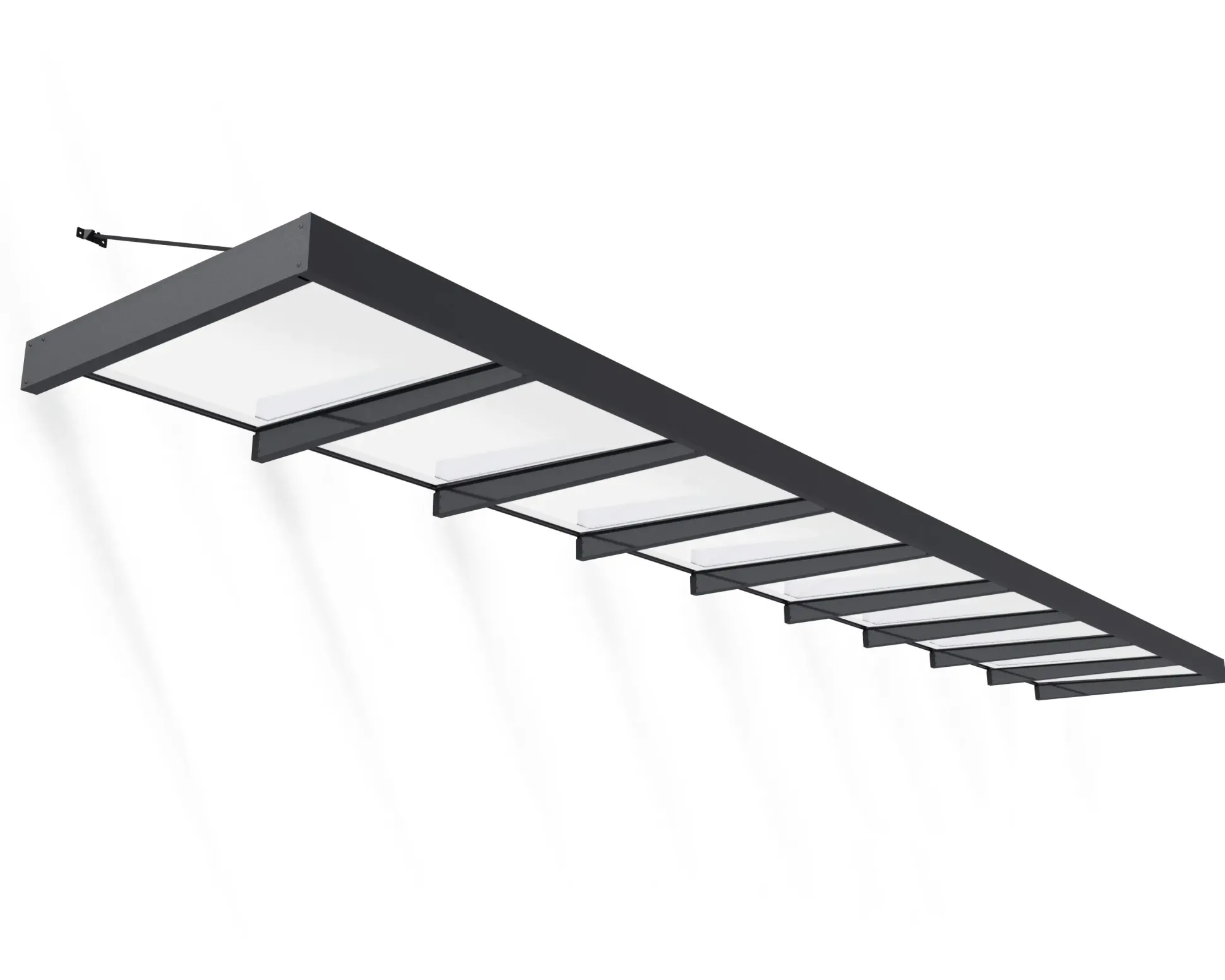 Canopia Vordach Sophia XL 9000 Grau Alu 845 x 140 cm