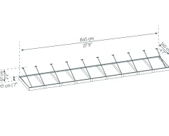 Canopia Vordach Sophia XL 9000 Grau Alu 845 x 140 cm
