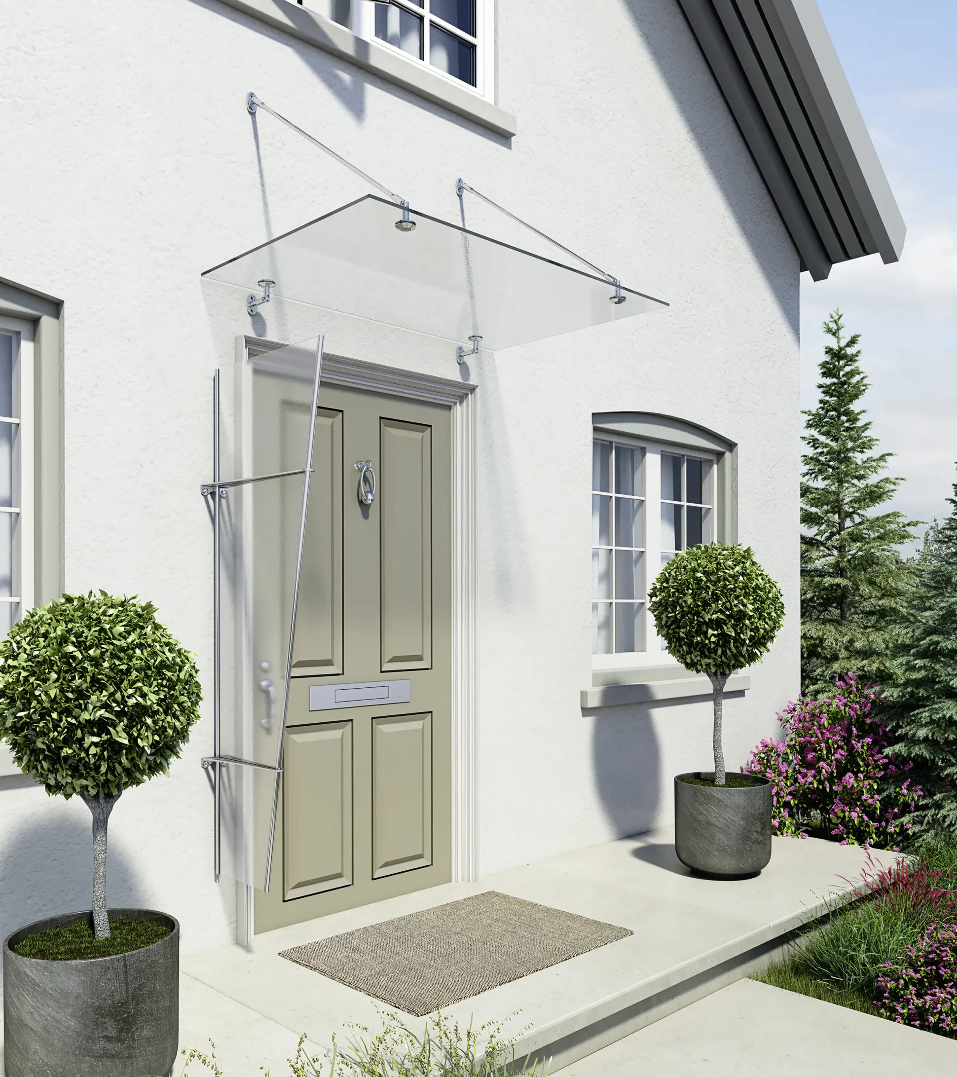 Canopia Vordach Trasparo 1500 Silber 150 x 90 cm