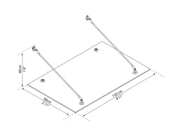Canopia Vordach Trasparo 1500 Silber 150 x 90 cm