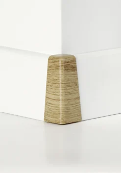 Classen Außenecke für Clip-Leiste foliert 19 x 58 mm eiche hell Holzpore
