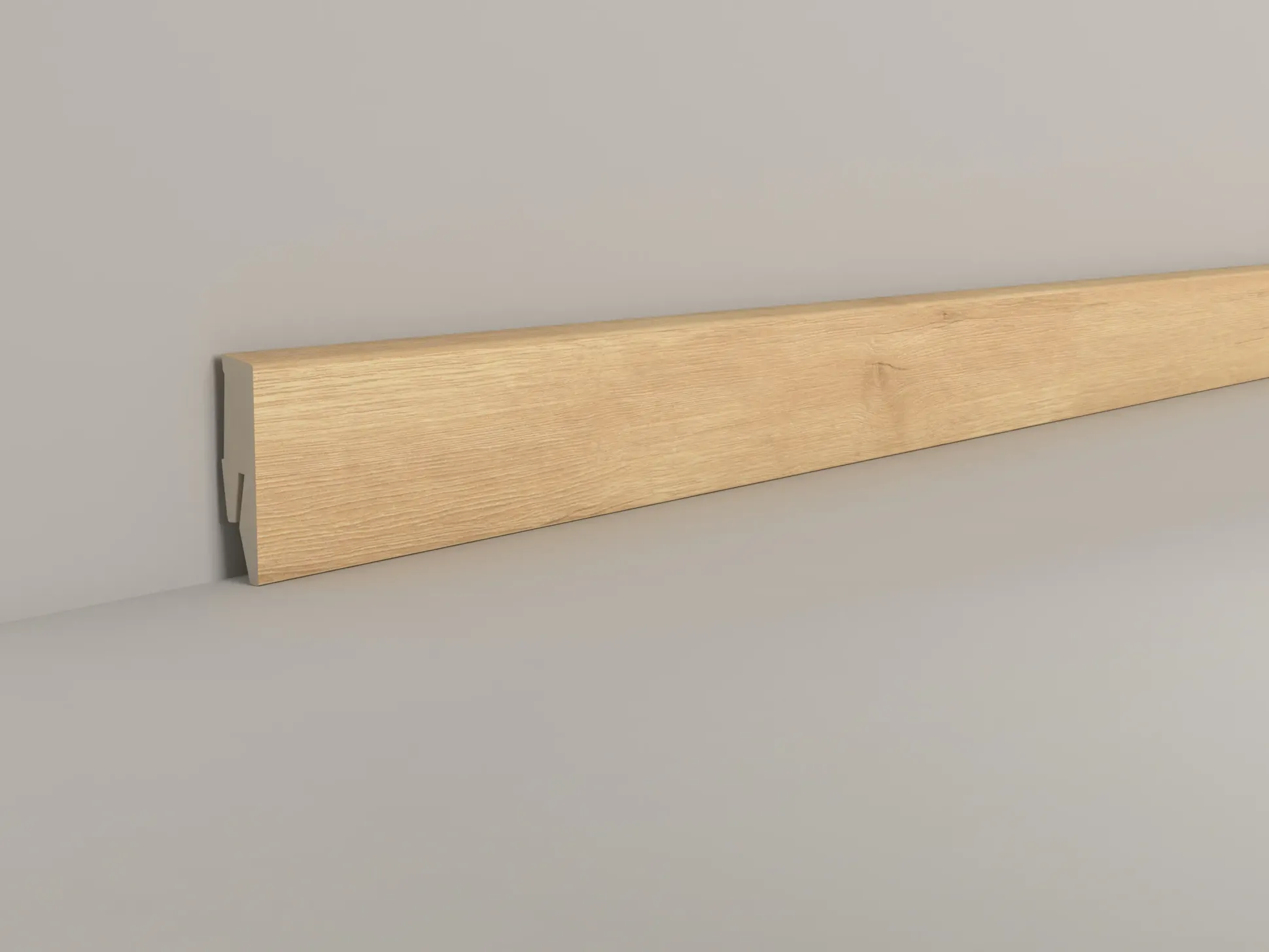 Classen Clip-Fußleiste 240 cm 58 x 19 mm Reclaimed Oak Sand