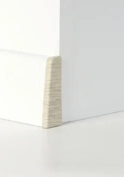 Classen Endkappe für Clip-Leiste foliert 58 x 19 mm eiche weiß Holzpore