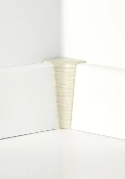 Classen Innenecke für Clip-Leiste foliert 58 x 19 mm eiche weiß Holzpore