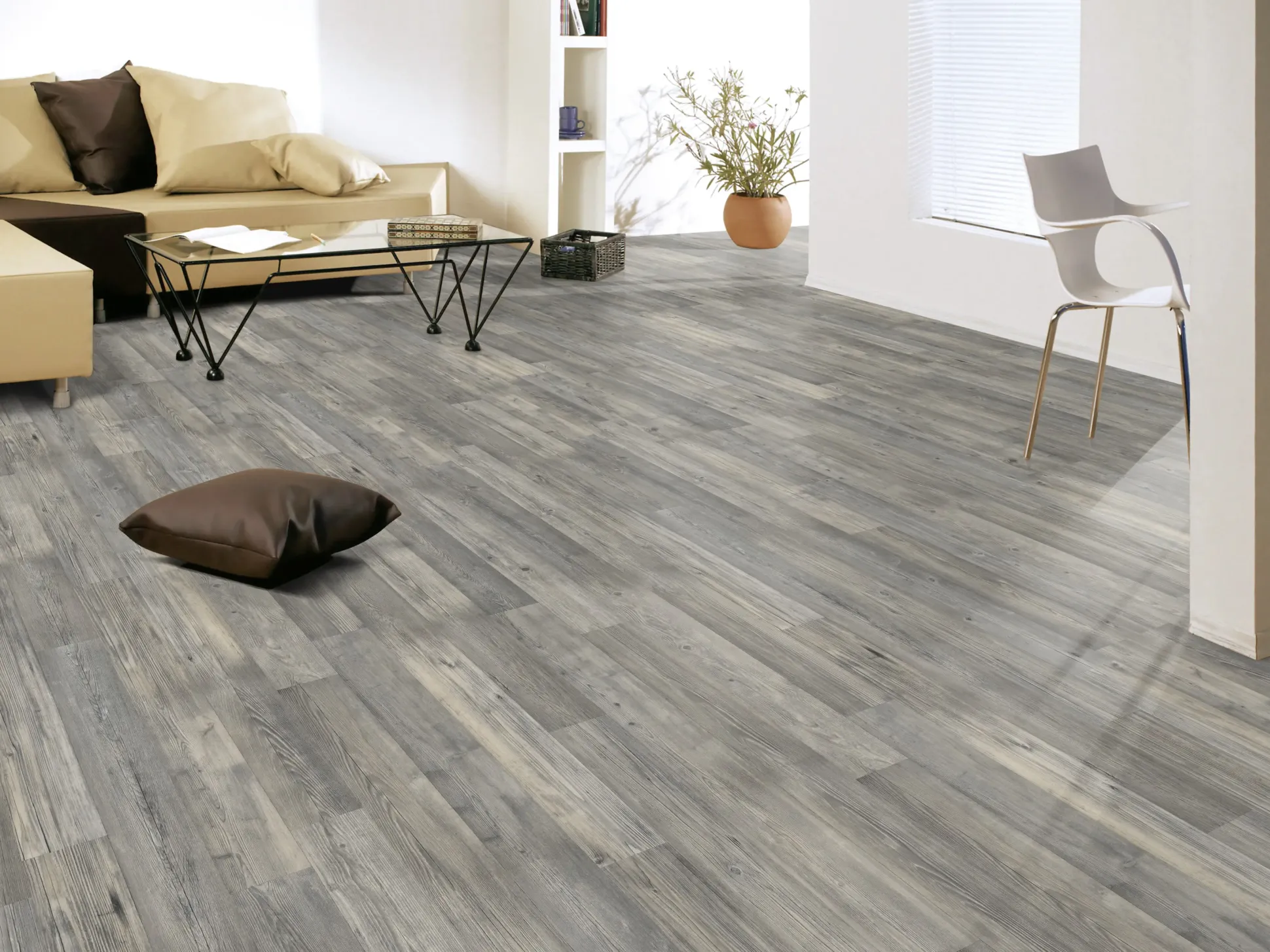 Classen Laminat Edition 7 128,6 x 19,4 cm 7 mm Seekiefer grau 2-Stab