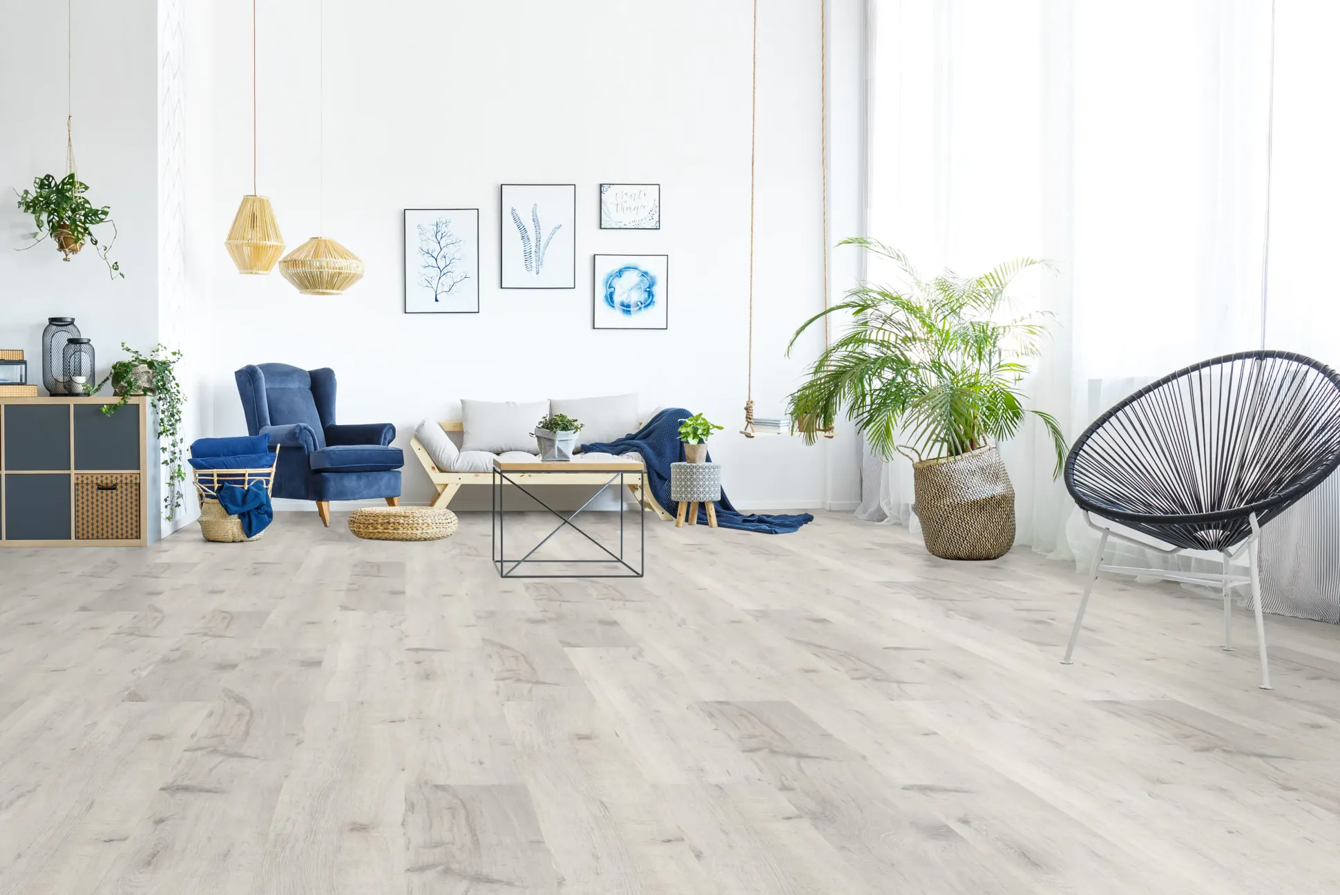 Classen Laminat Edition 7 128,6 x 19,4 cm 7 mm Eiche Amundsen weiß