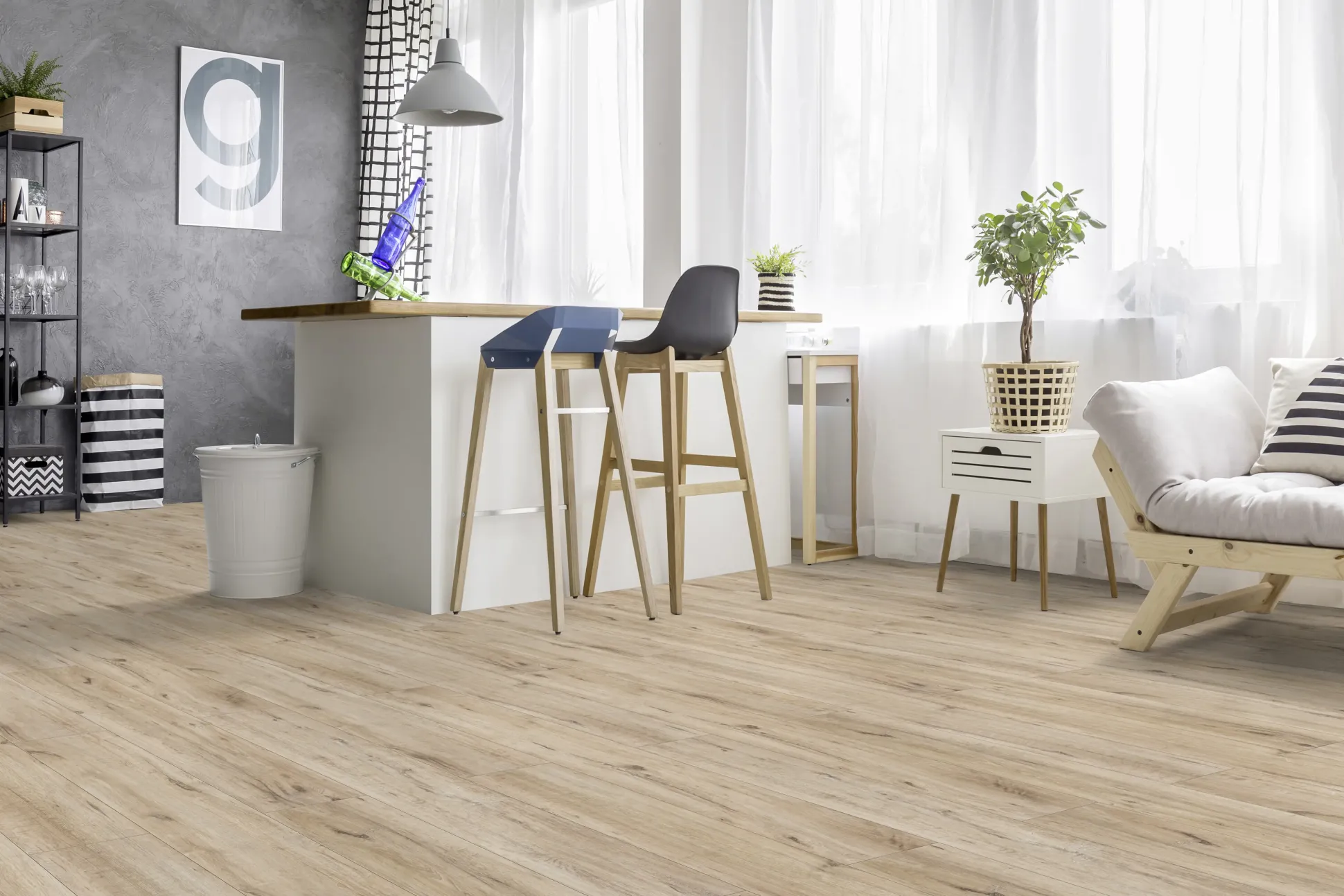 Classen Laminat Edition 7 128,6 x 19,4 cm 7 mm Eiche Amundsen natur