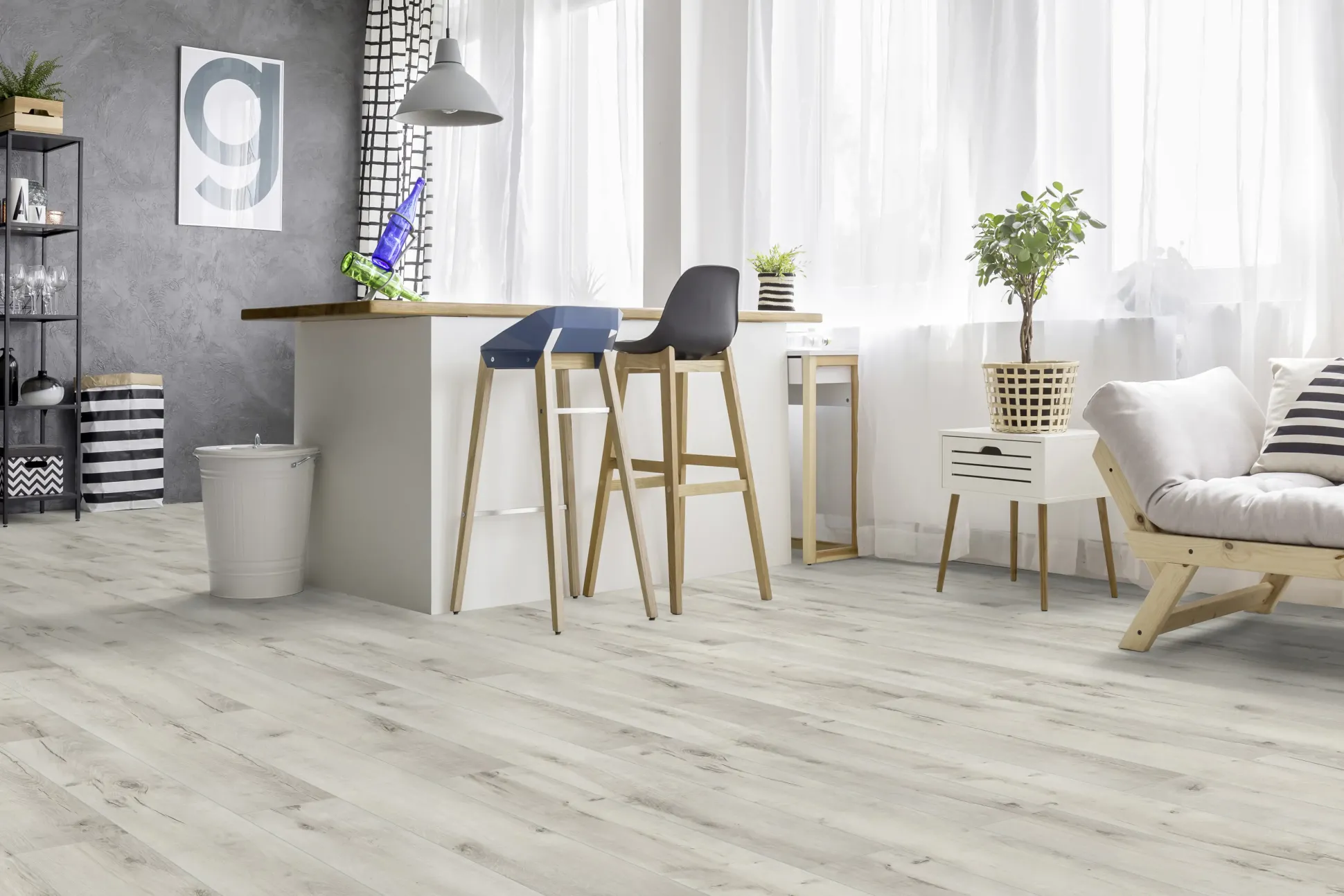 Classen Laminat Megaloc Aquaprotect 128,5 x 19,2 cm 8 mm Oak creme