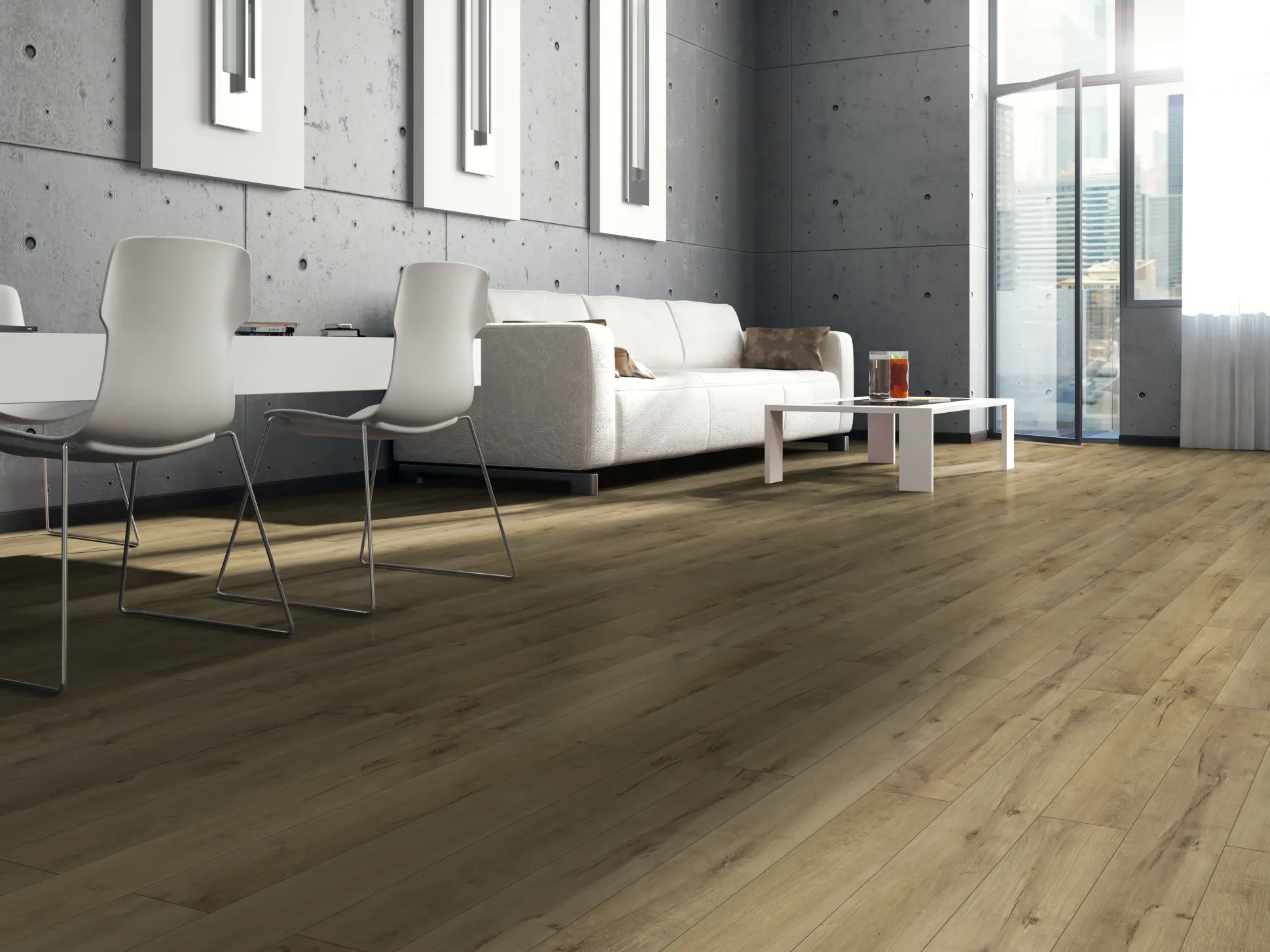 Classen Laminat Megaloc Aquaprotect 128,5 x 19,2 cm 8 mm Oak light natural