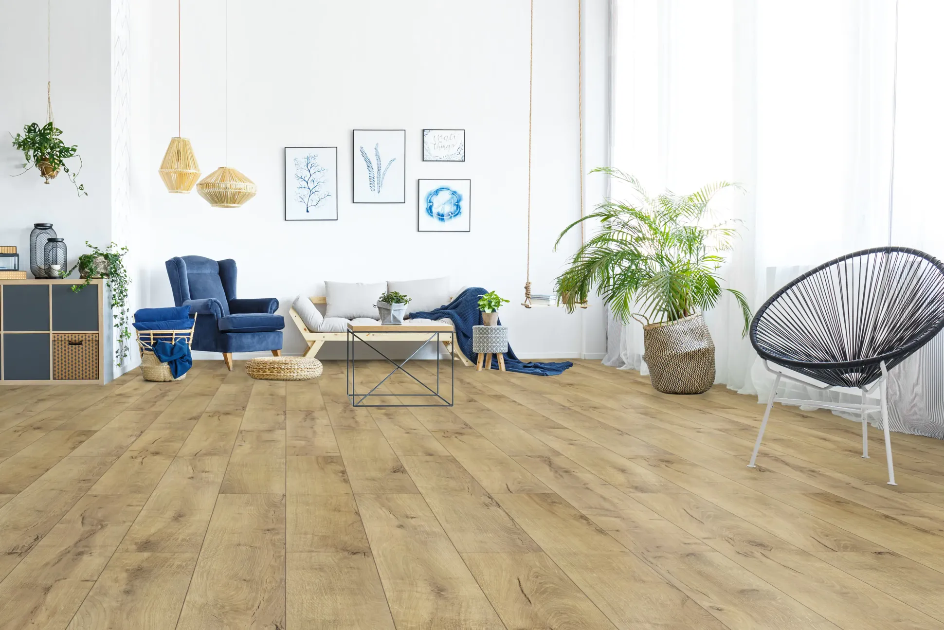 Classen Laminat Megaloc Aquaprotect 128,5 x 19,2 cm 8 mm Oak light natural