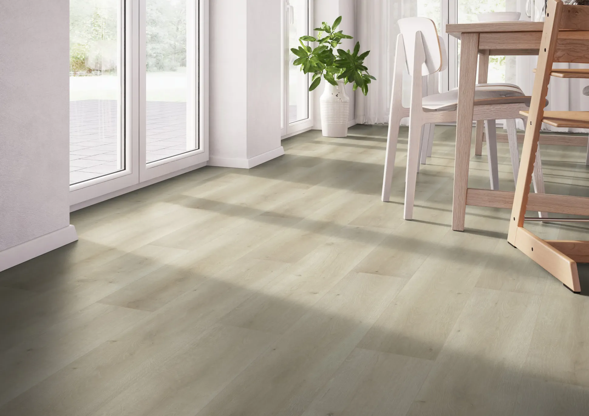 Classen Laminat Megaloc Aquaprotect 128,5 x 19,2 cm 8 mm Oak creme natural