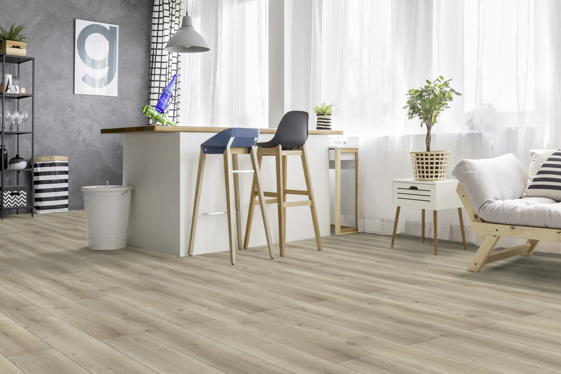 Classen Laminat Megaloc Aquaprotect Oak light grey brown