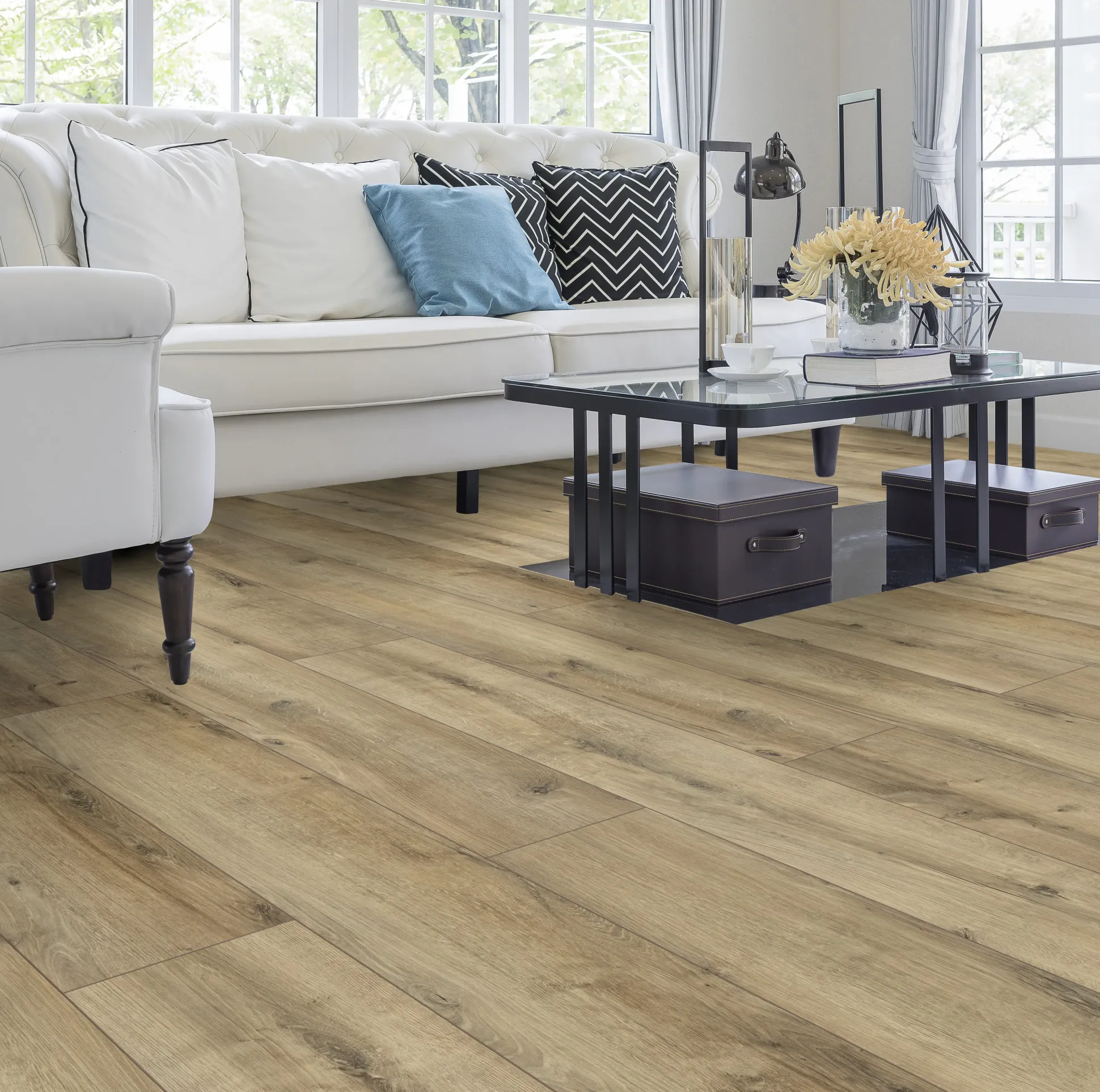 Classen Laminat Megaloc Aquaprotect 128,5 x 19,2 cm 8 mm Oak natural grey