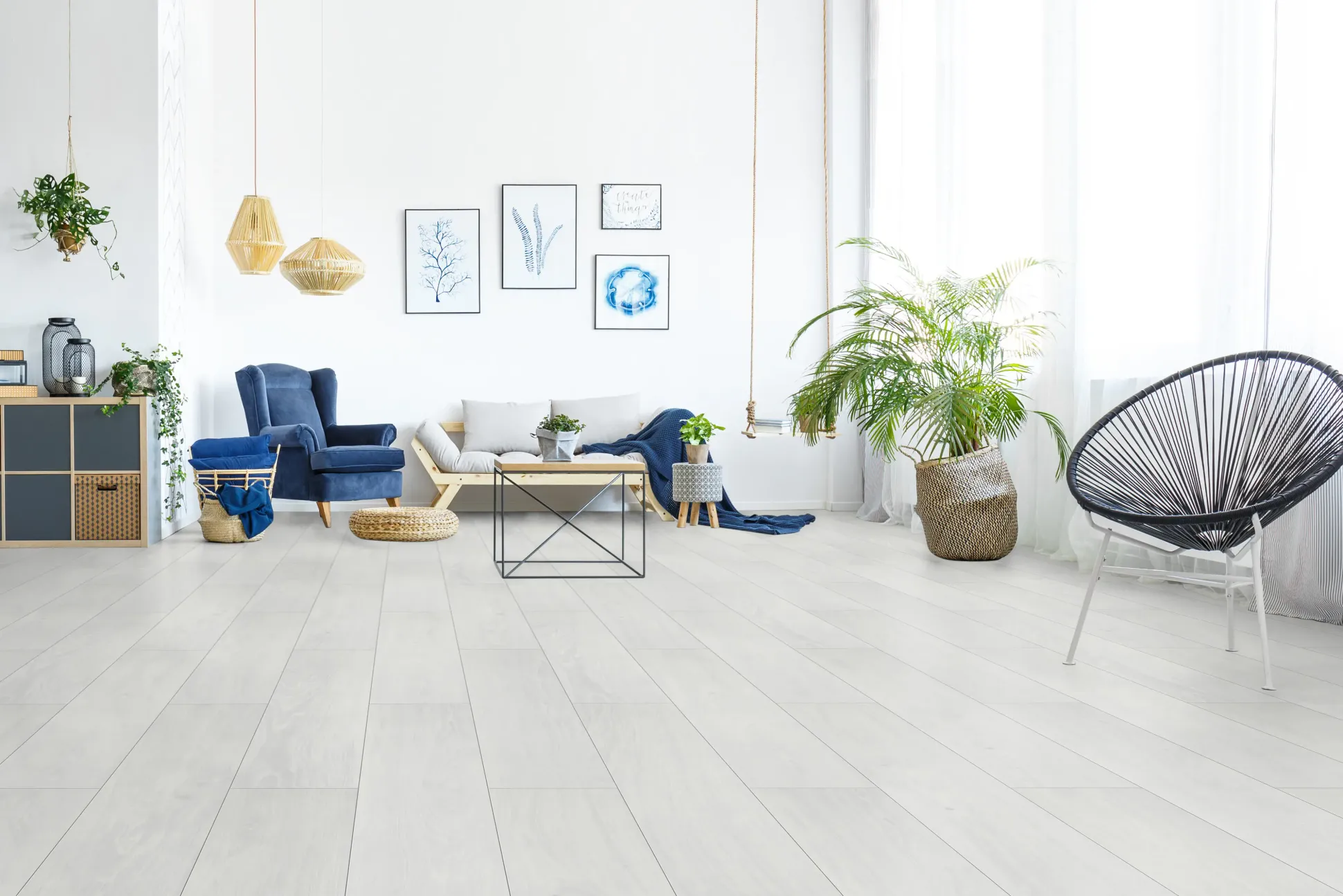 Classen Laminat Megaloc Aquaprotect 128,5 x 19,2 cm 8 mm Oak white creme