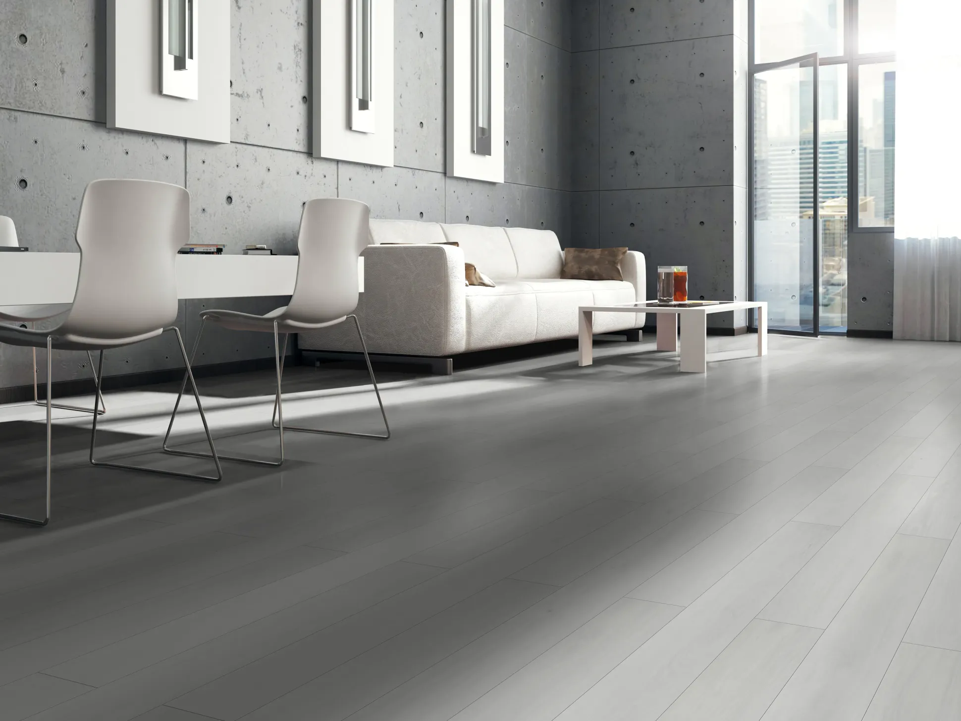 Classen Laminat Megaloc Aquaprotect 128,5 x 19,2 cm 8 mm Oak white creme