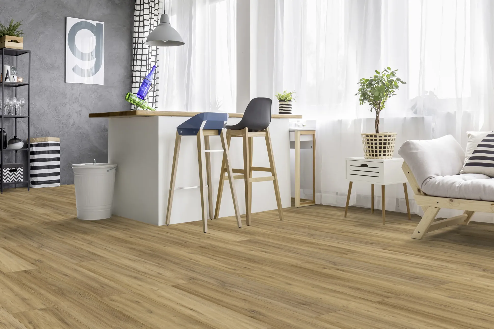 Classen Laminat Megaloc Aquaprotect 128,5 x 19,2 cm 8 mm Oak natural