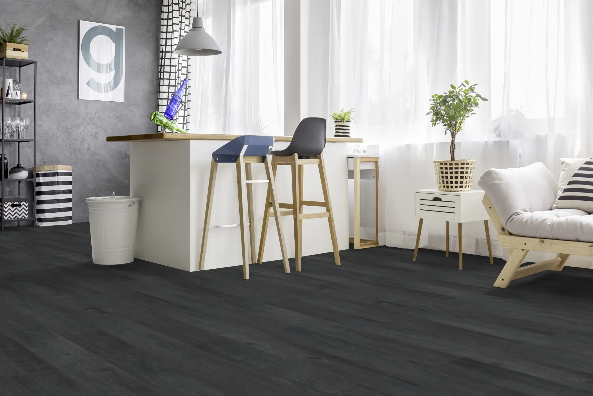 Classen Laminat Megaloc Aquaprotect 128,5 x 19,2 cm 8 mm Oak black