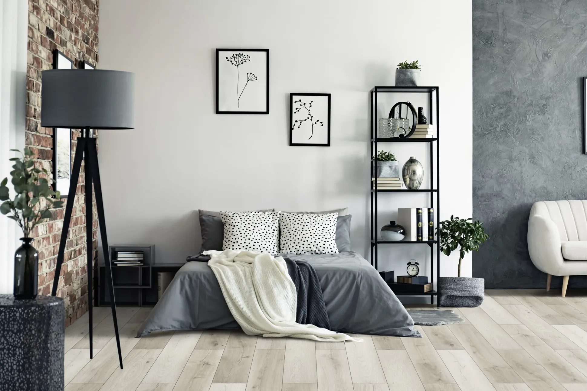 Classen Laminat Megaloc Aquaprotect 128,5 x 19,2 cm 8 mm Eiche grau mix