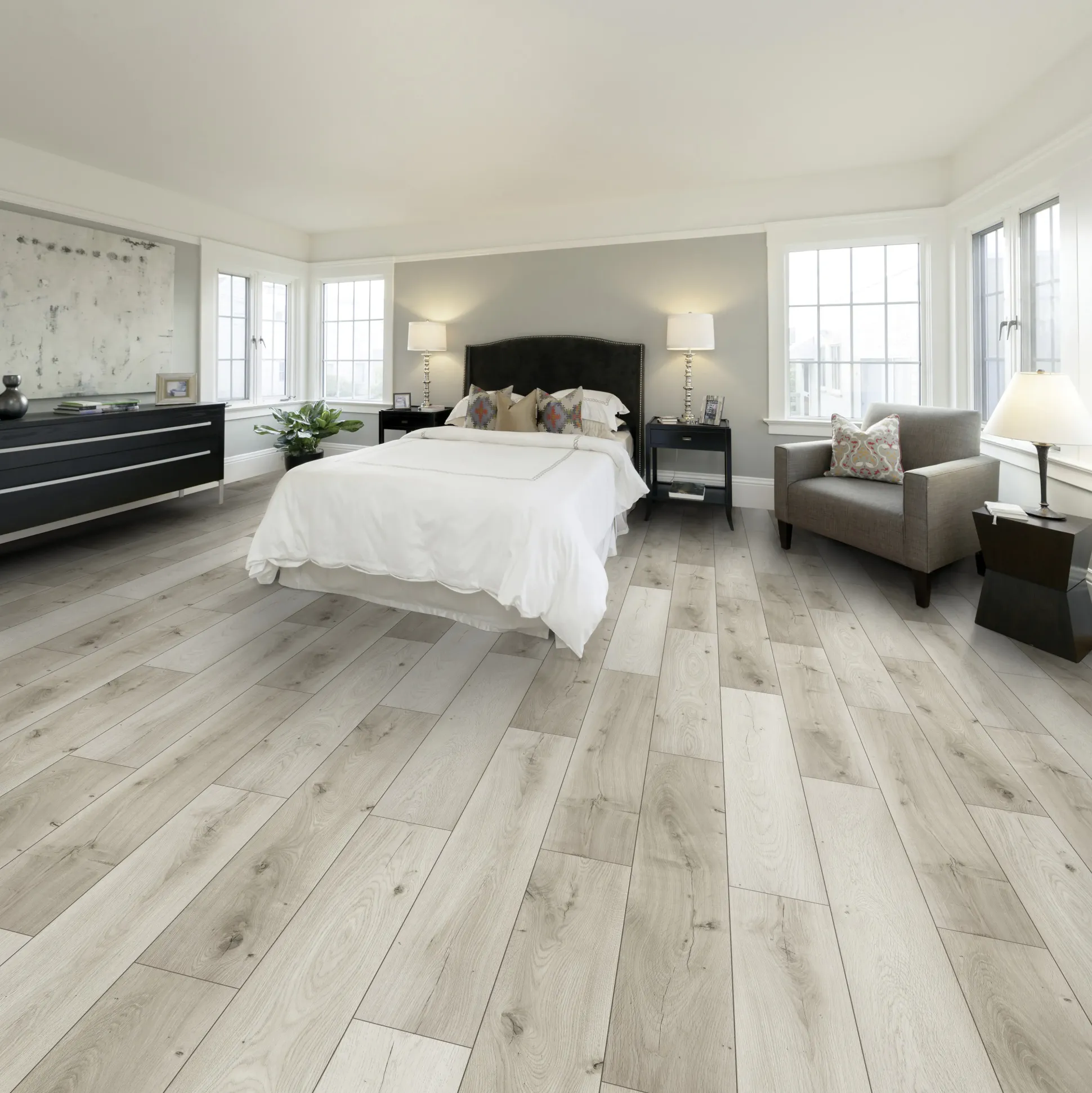 Classen Laminat Megaloc Aquaprotect 128,5 x 19,2 cm 8 mm Eiche grau mix