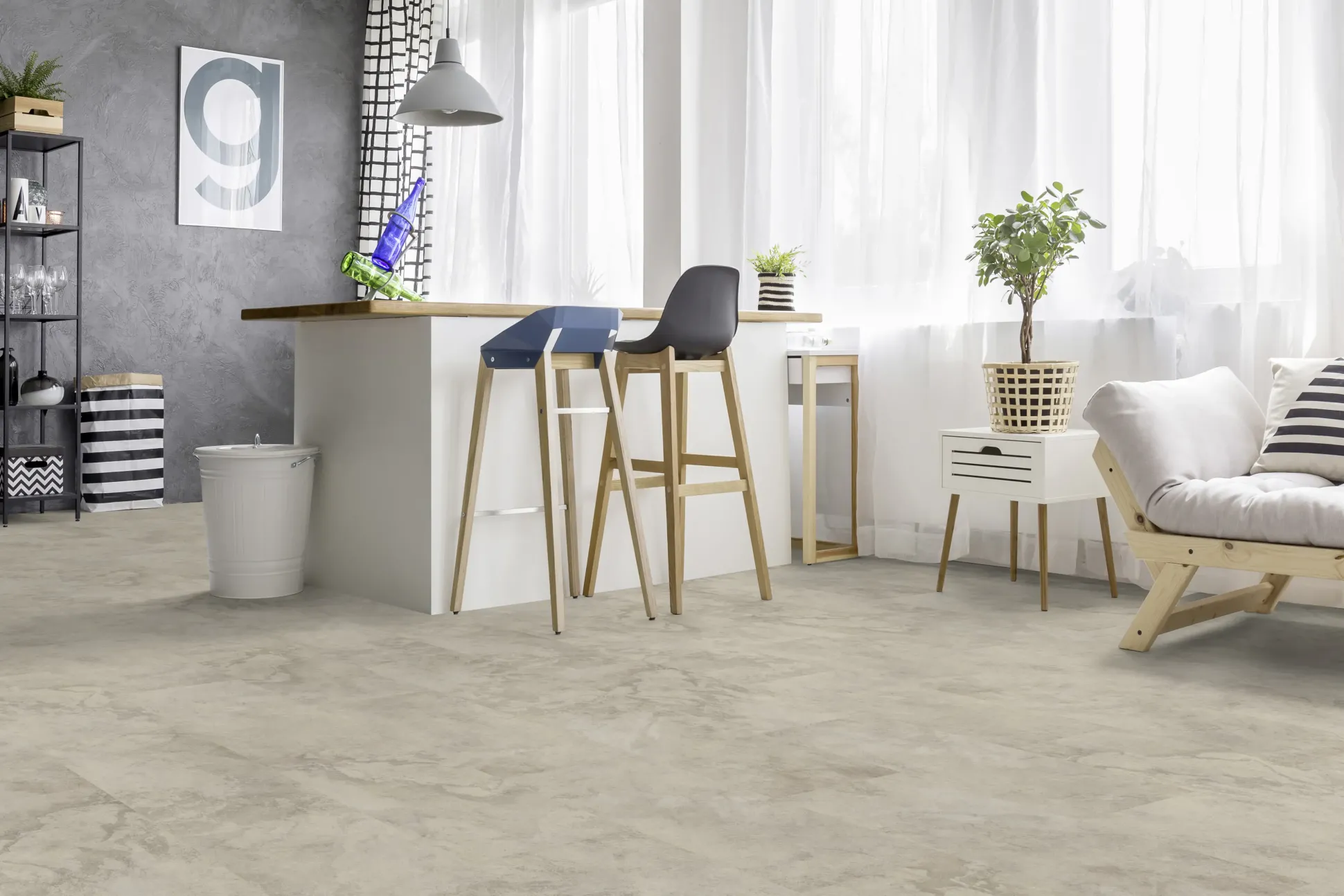 Classen Vinylboden Fliese Nimbus Beige 63,8 x 31 cm