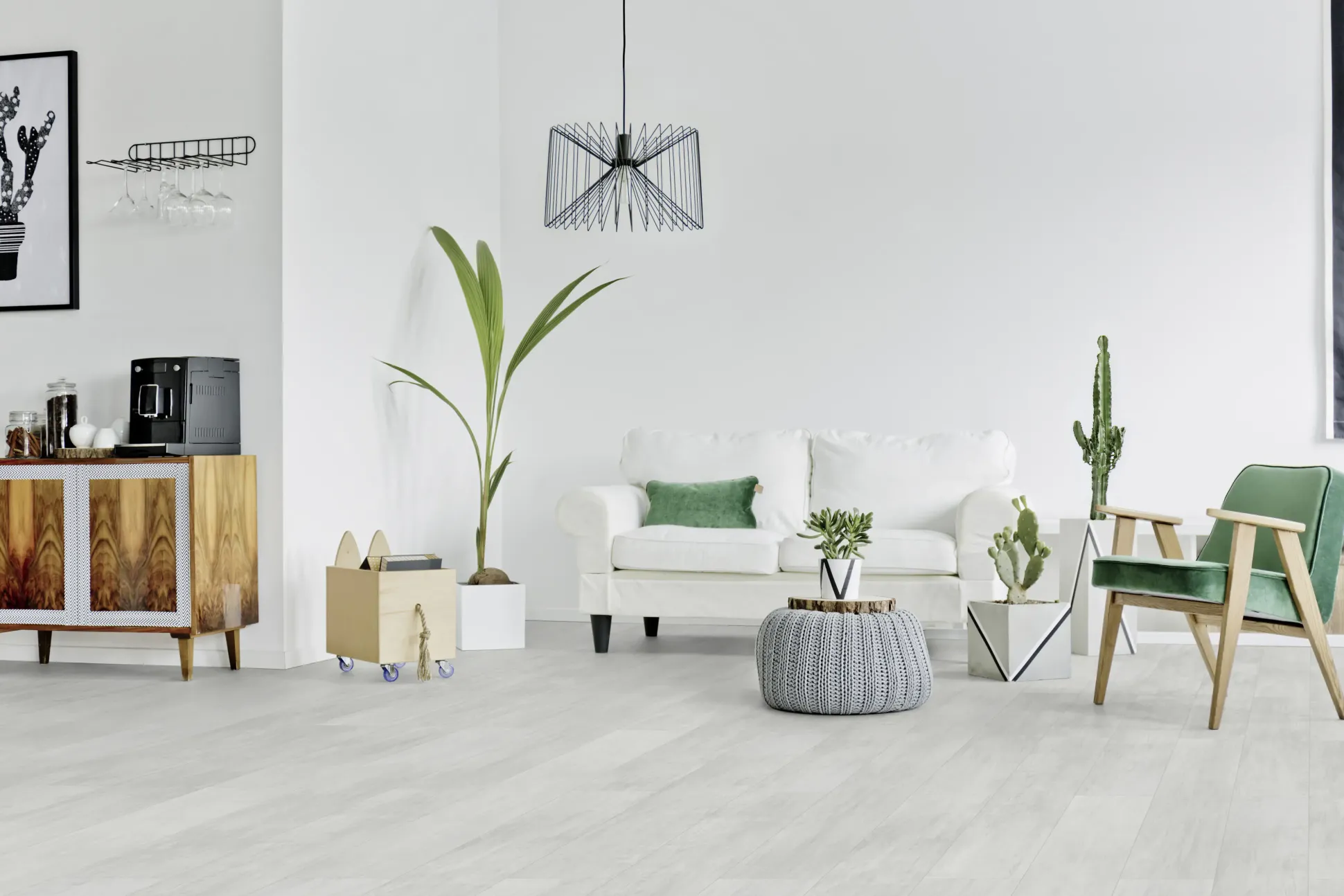 Classen Vinylboden Pinie weiß Landhausdiele
