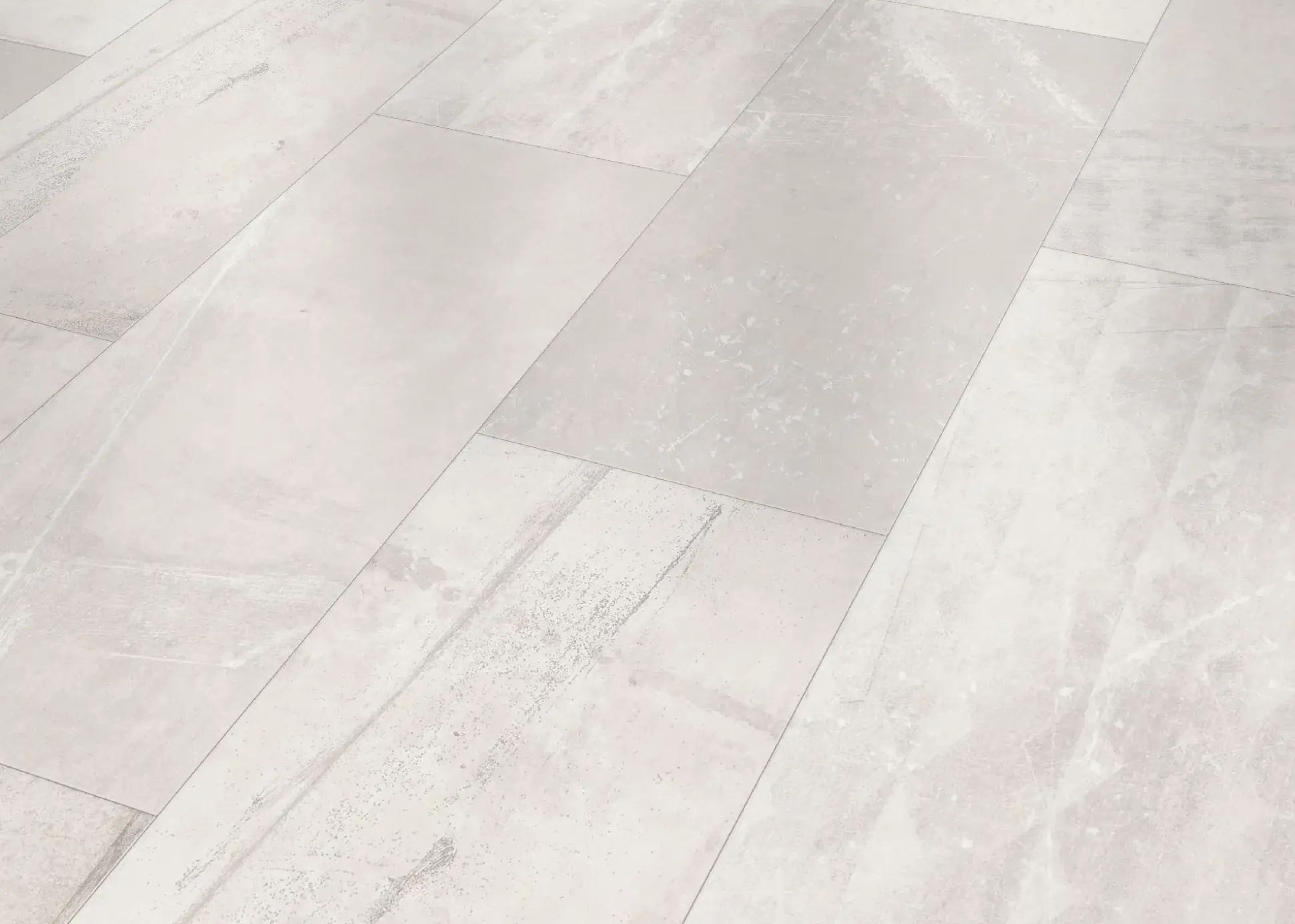 Classen Visiogrande Laminat Fliese Megaloc Aquaprotect 60,4 x 28 cm Fließestrich weiß