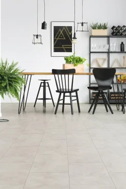 Classen Visiogrande Laminat Fliese Megaloc Aquaprotect 60,4 x 28 cm Sichtestrich weiß