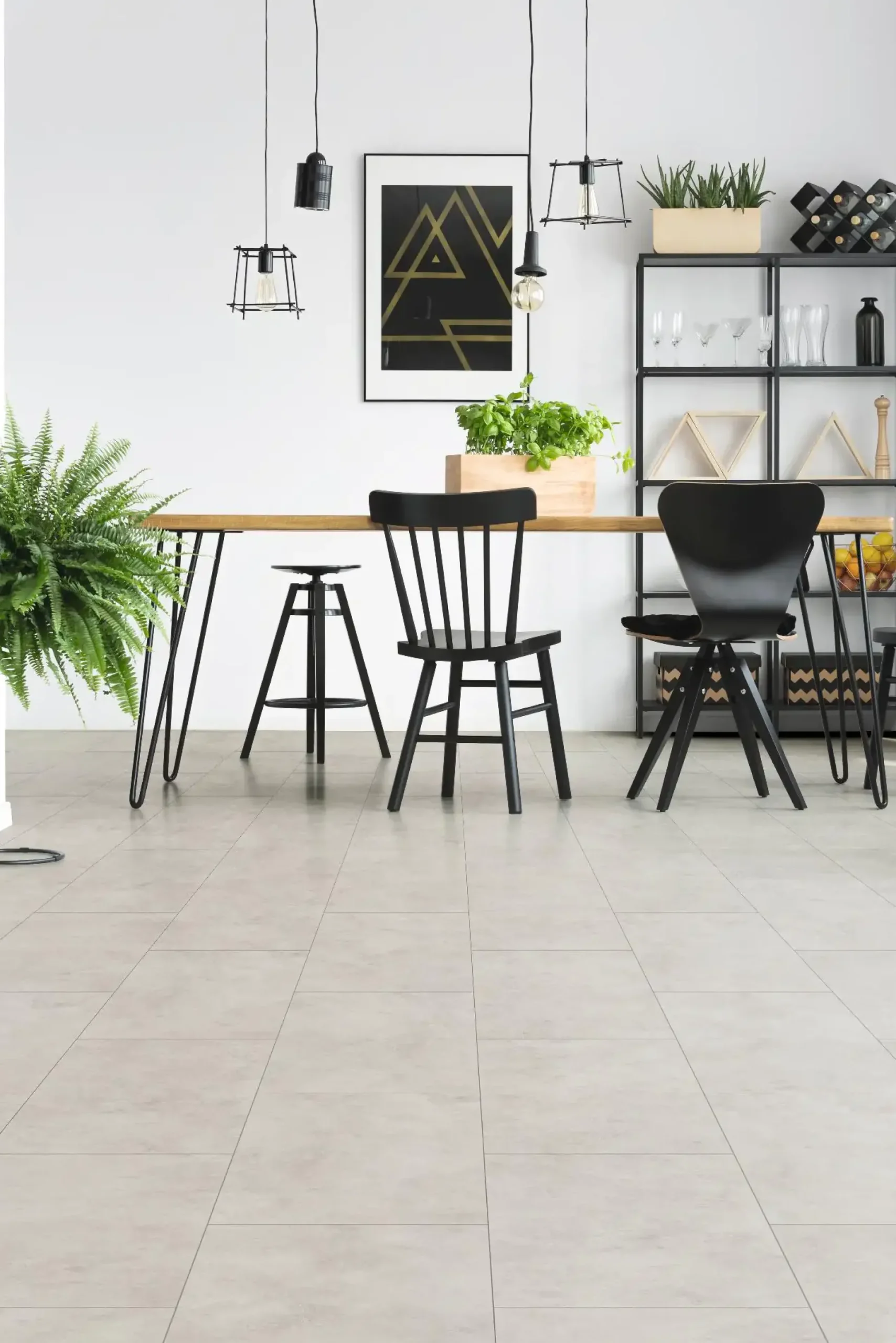 Classen Visiogrande Laminat Fliese Megaloc Aquaprotect 60,4 x 28 cm Sichtestrich weiß