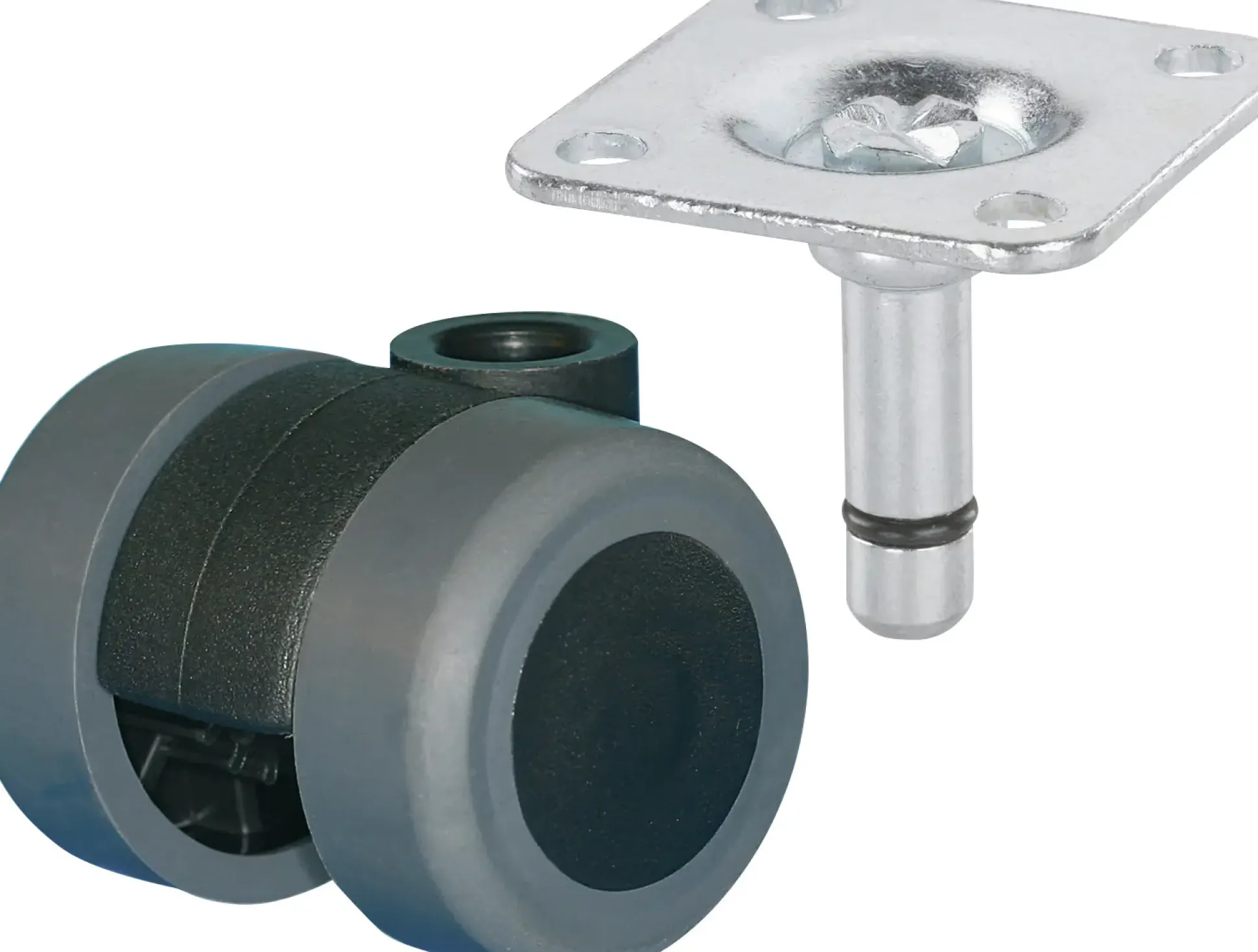 Containerrolle Ø 35 mm für empfindliche Böden Tragkr. 70 kg