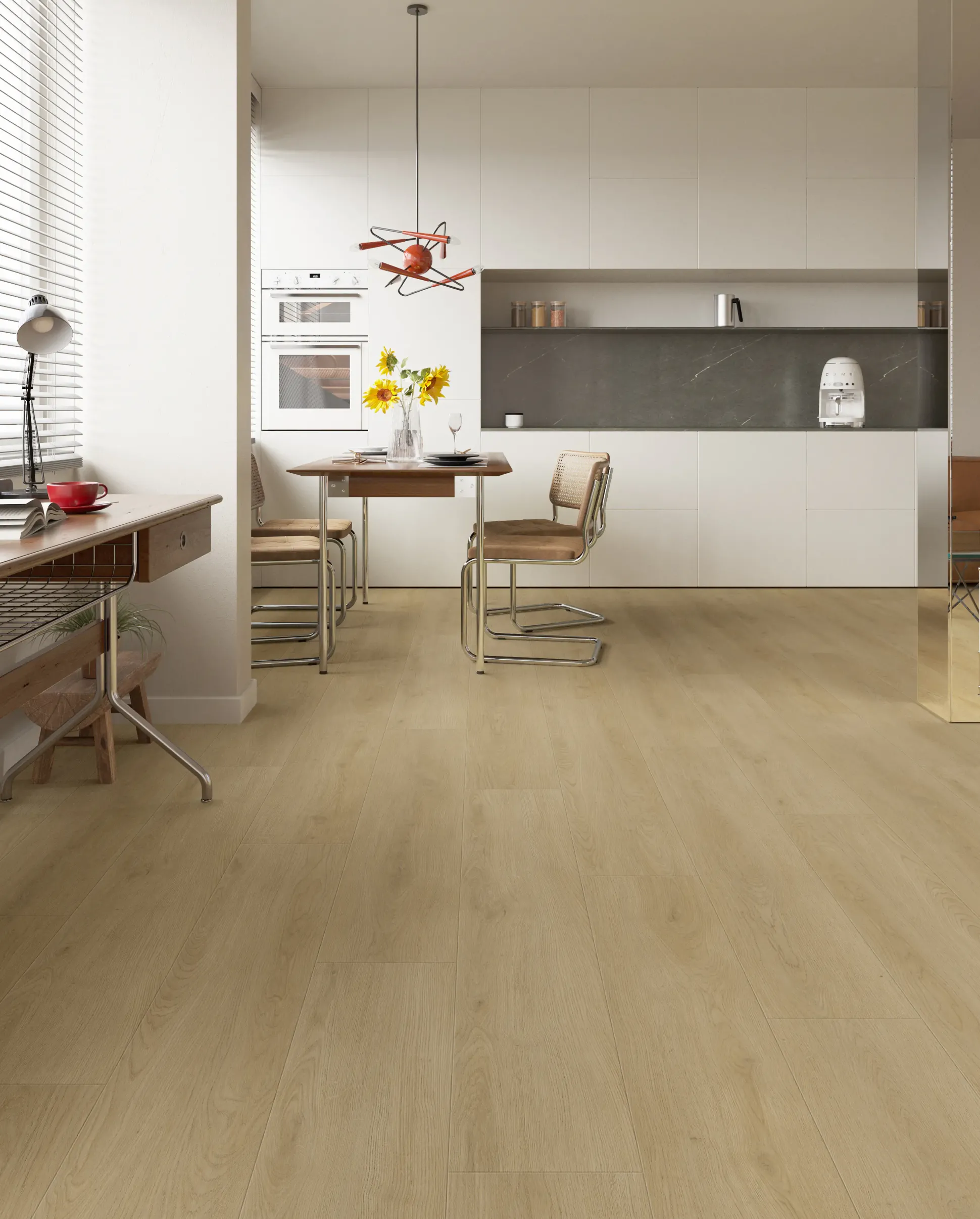 Decoflooring Vinylboden mit Trittschalldämmung Eiche Nova Nordic