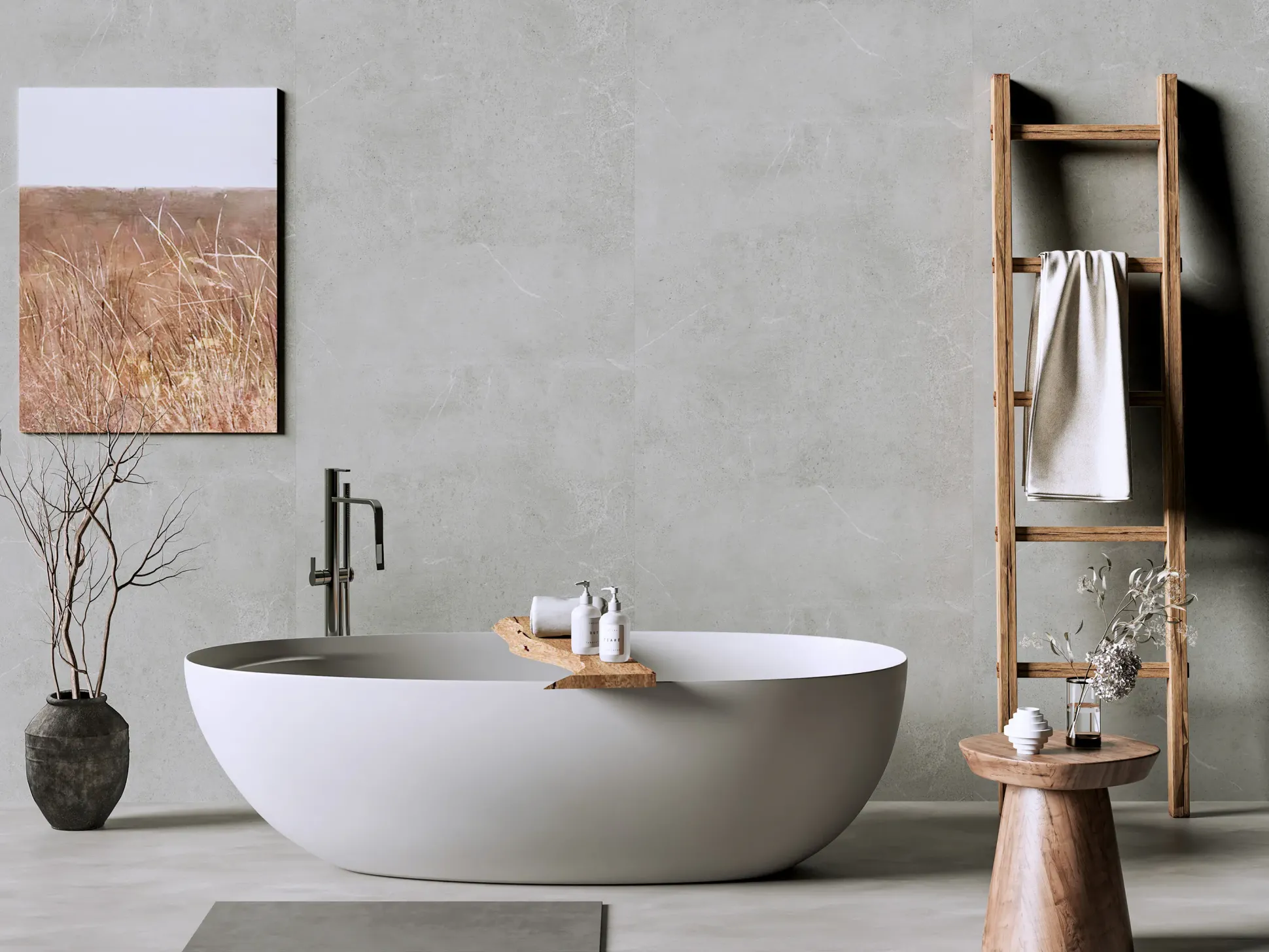 Decoflooring Wandpaneel Metro SPC 260 x 90 x 0,4 cm hellgrau
