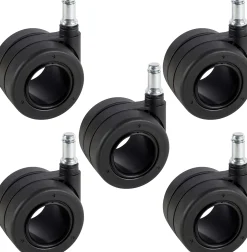 Designstuhlrollen 11 x 22 mm für normale Böden Tragkr. 60 kg