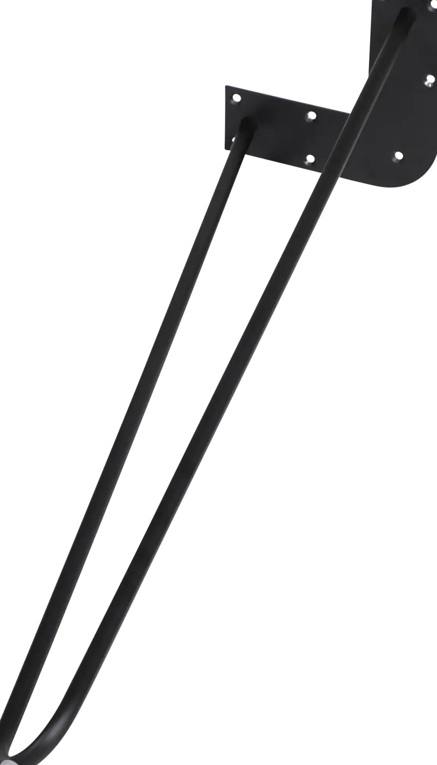 Dieda Tischbein Hairpin schwarz Maße (L x B x H): 710 x 255 x 59 mm