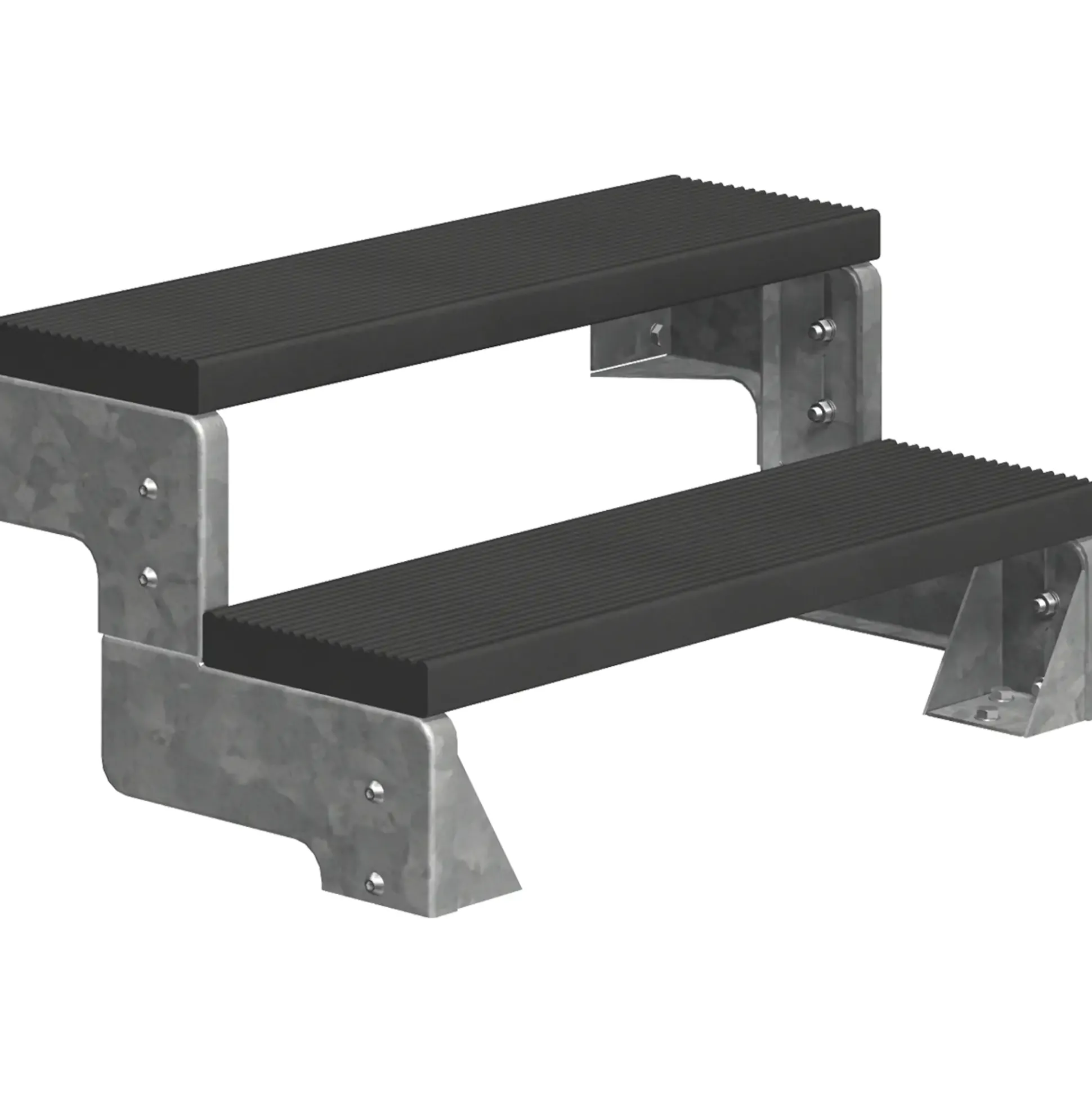 Dolle Außentreppe Gardentop 2 Stufen anthrazit ohne Geländer, Breite 80 cm, Trimax
