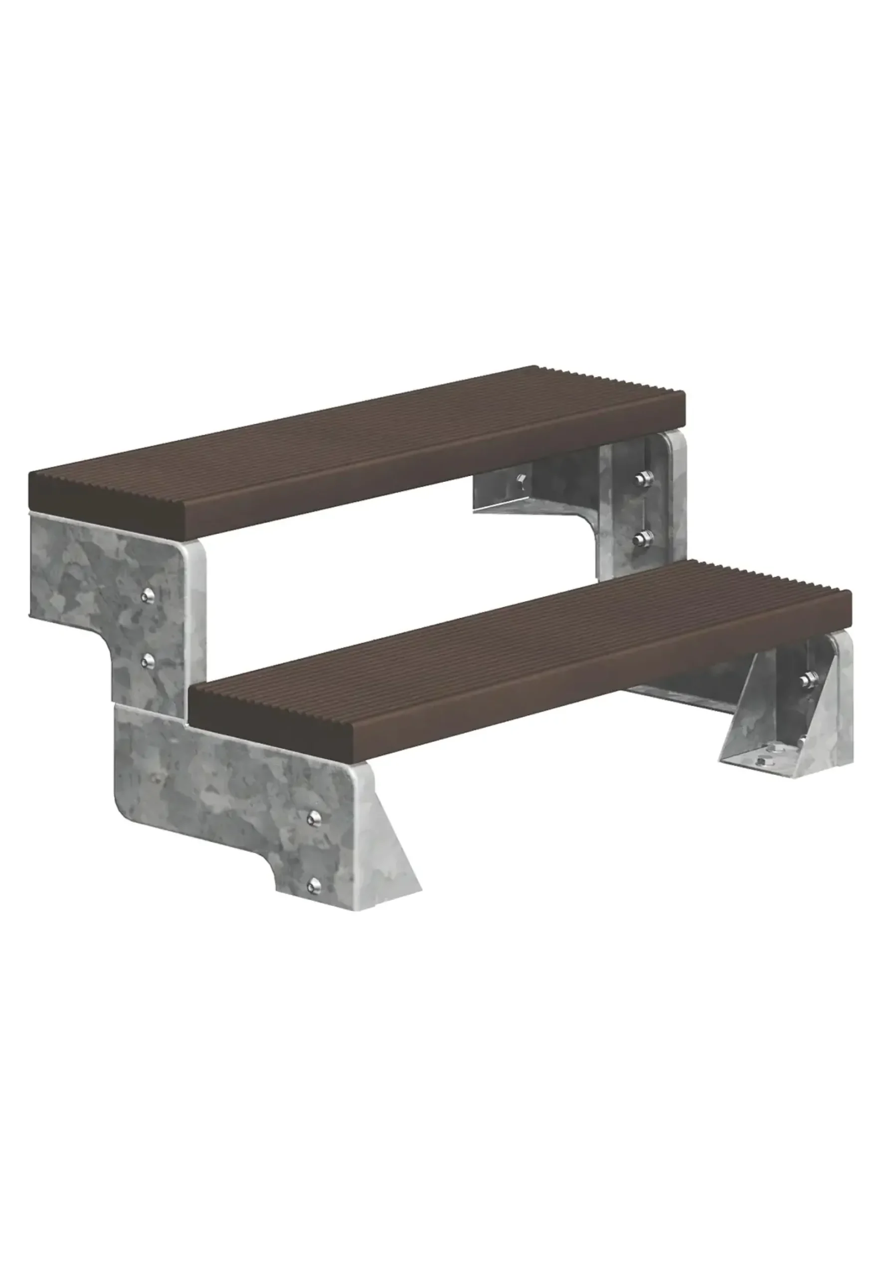 Dolle Außentreppe Gardentop 2 Stufen ohne Geländer, Breite 100 cm, Trimax, braun