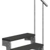 Dolle Außentreppe Gardentop mit Geländer verzinkt Breite 80 cm Trimax anthrazit