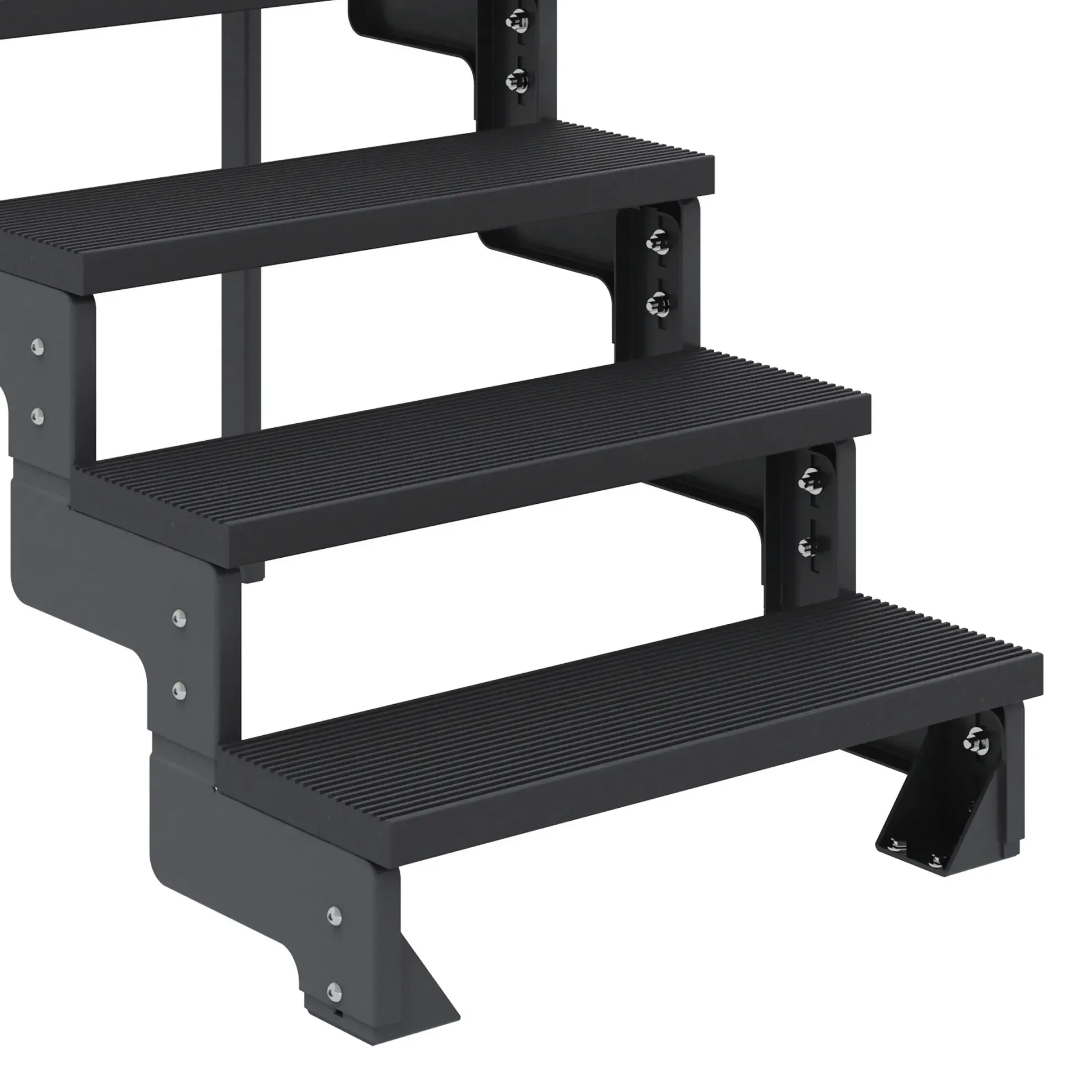 Dolle Außentreppe Gardentop 2 Gitteroststufen 80 cm ohne Geländer anthrazit