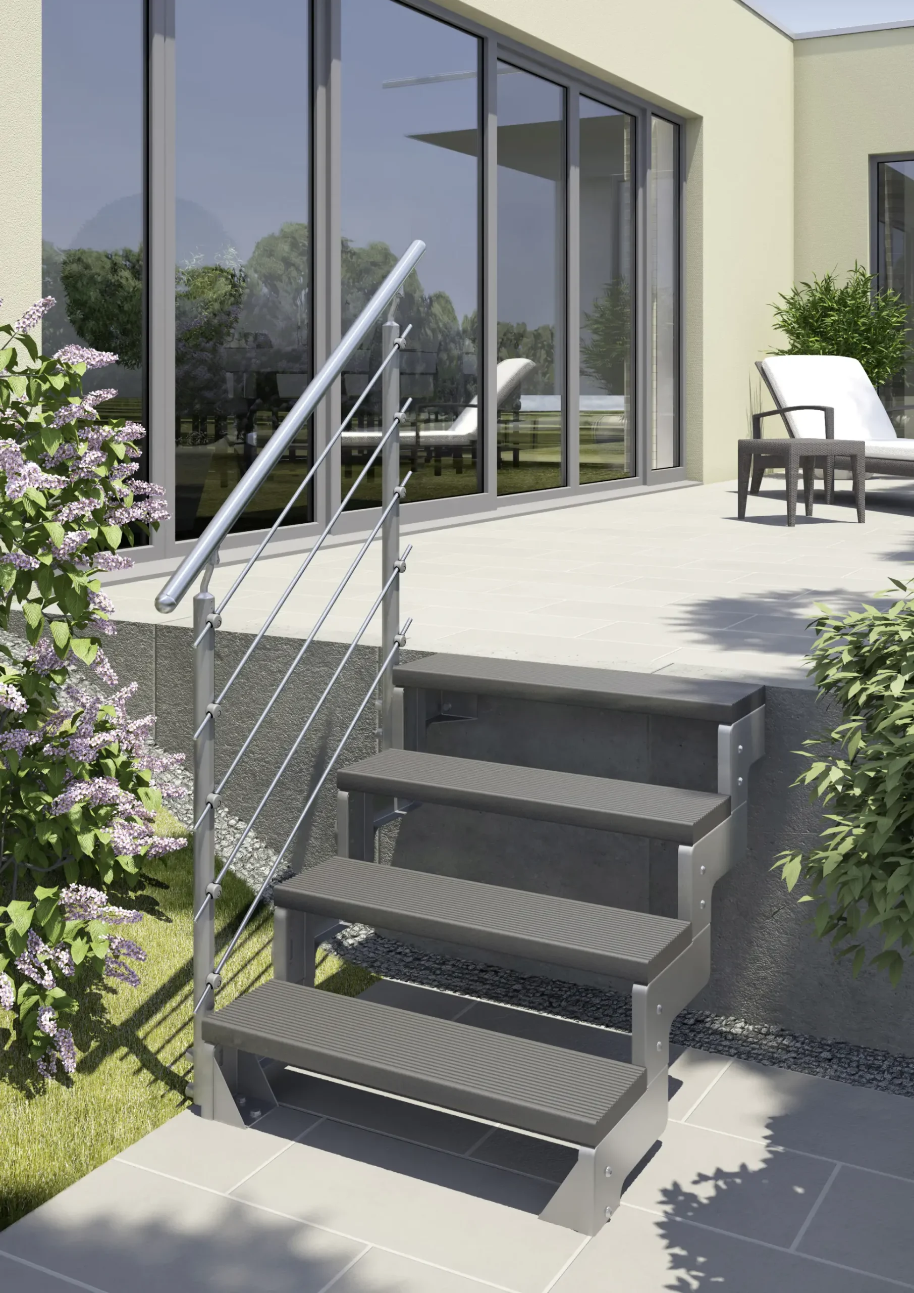 DOLLE Außentreppe Gardentop Set 4 Startset Steiggeländer