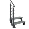 Dolle Außentreppe Trimax Gardentop 2 Stufen 100 cm inkl. einseitigem Geländer grau