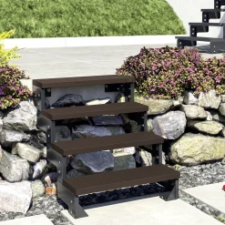 Dolle Außentreppe Trimax Gardentop 2 Stufen 80 cm ohne Geländer dunkelbraun