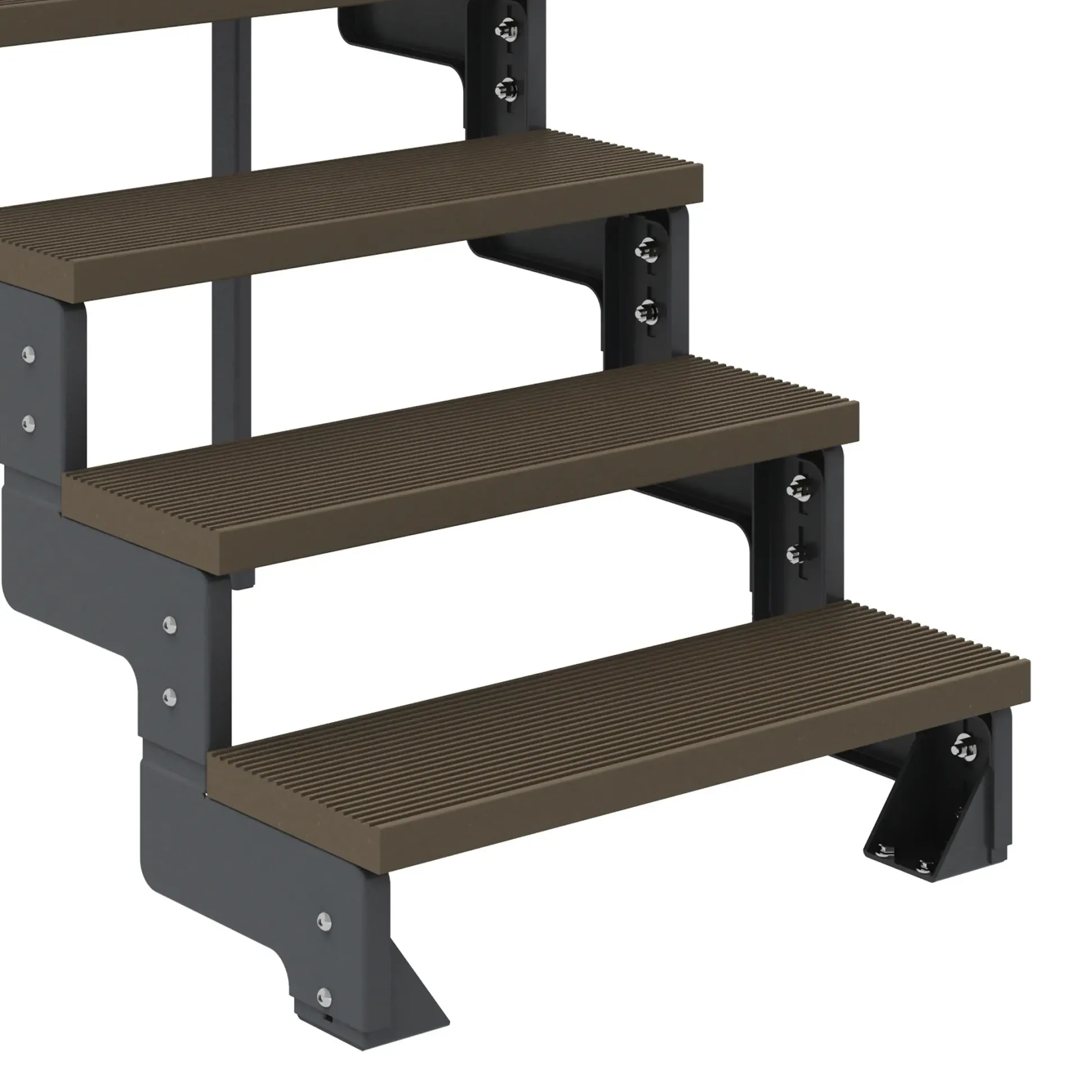 Dolle Außentreppe Trimax Gardentop 2 Stufen 80 cm inkl. einseitigem Geländer dunkelbraun