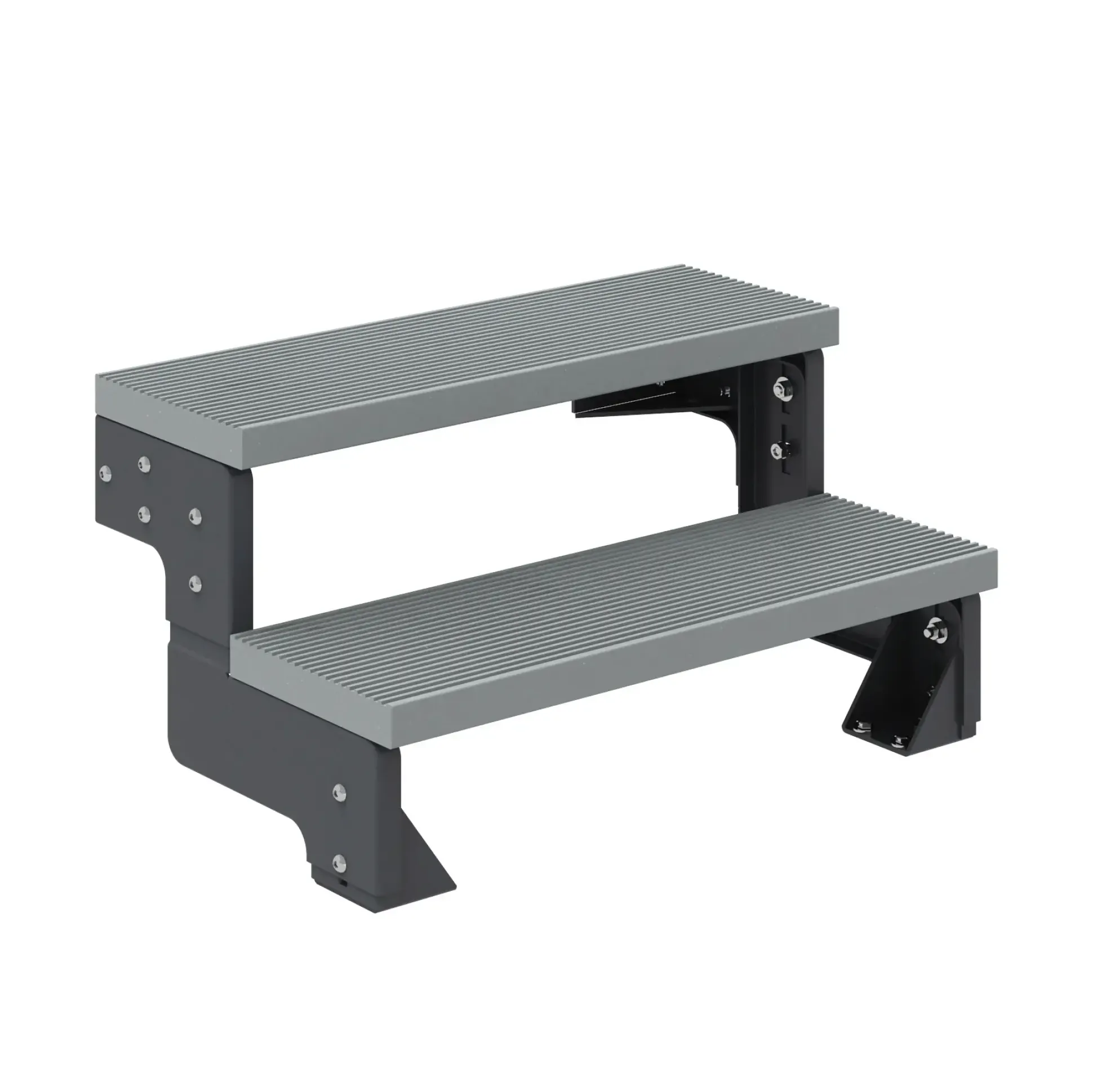 Dolle Außentreppe Trimax Gardentop 2 Stufen 100 cm ohne Geländer grau